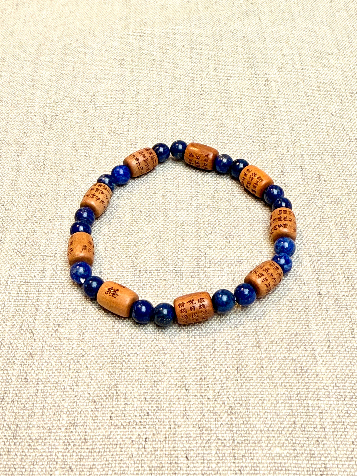 Buddhist bracelet sandalwood lapis