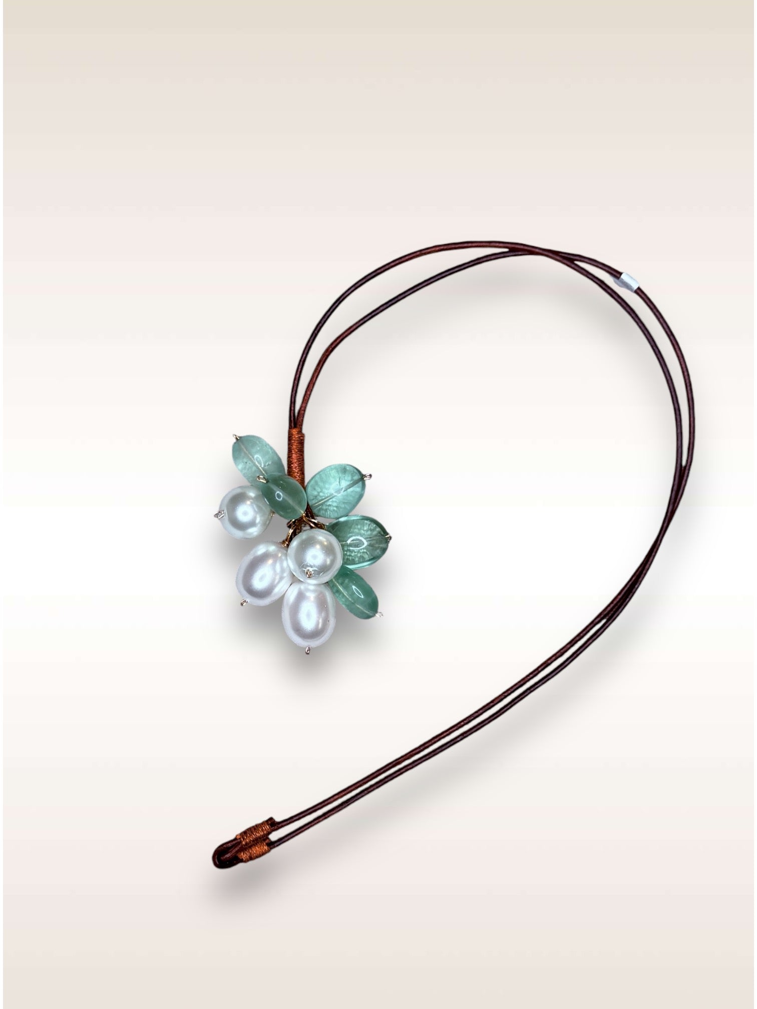 Necklace Fluorite & Pearls