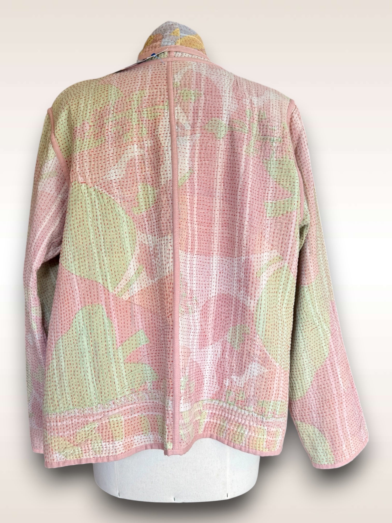 Nuovo jacket pink yellow mint reverse back view