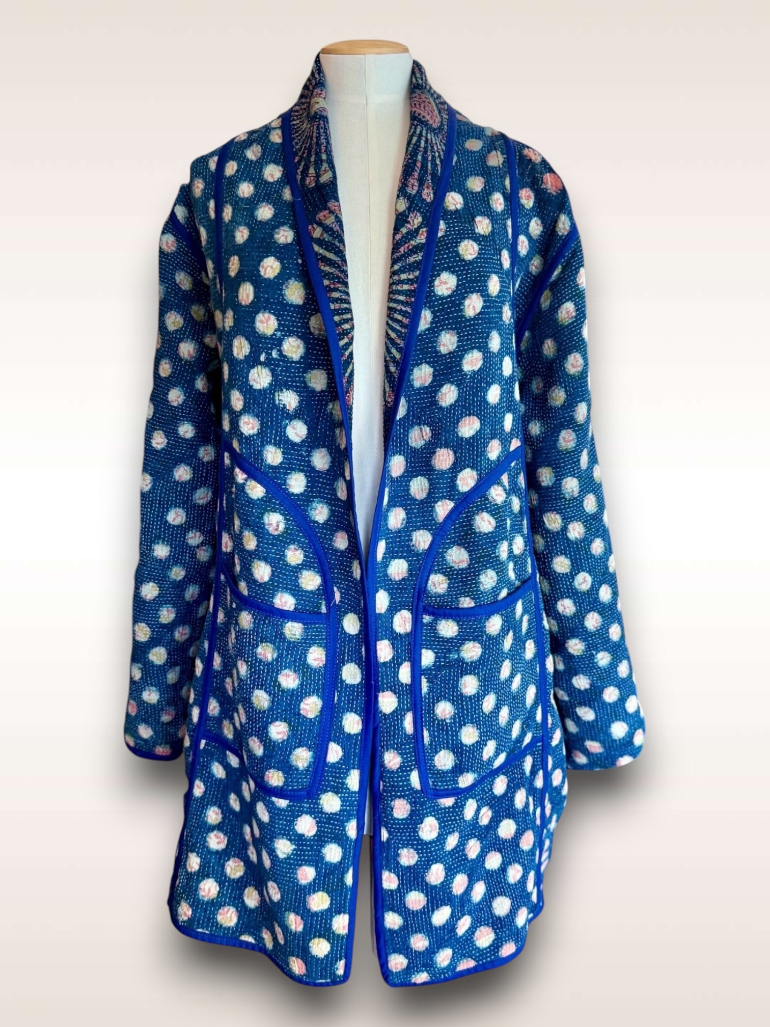 Nuovo Coat • Block Printed Radial