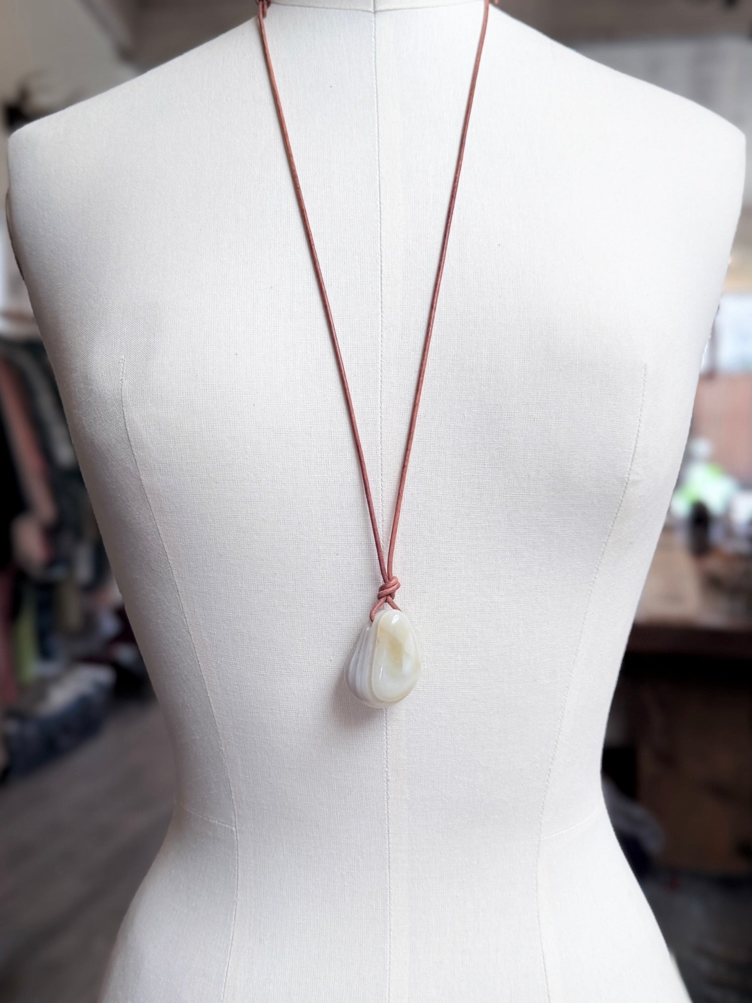 White Agate Necklace