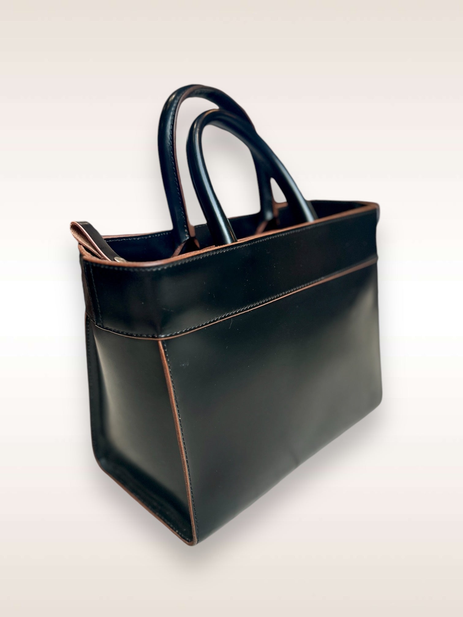 Yohji Yamamoto Bag Hard Leather Short Handle