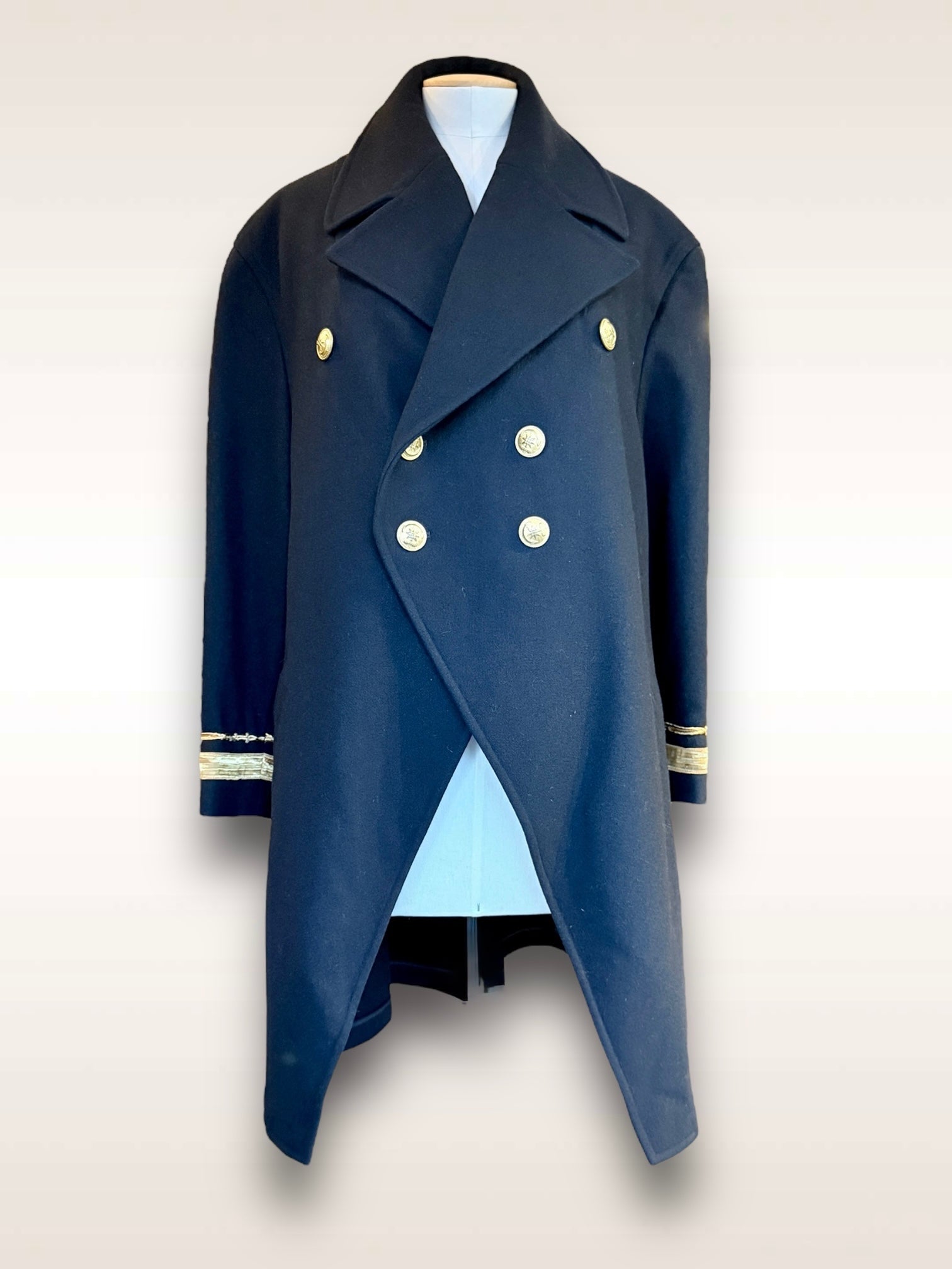 Yohji Yamamoto Jacket Cut Away Military Jacket w/ Brass Buttons AW 1992