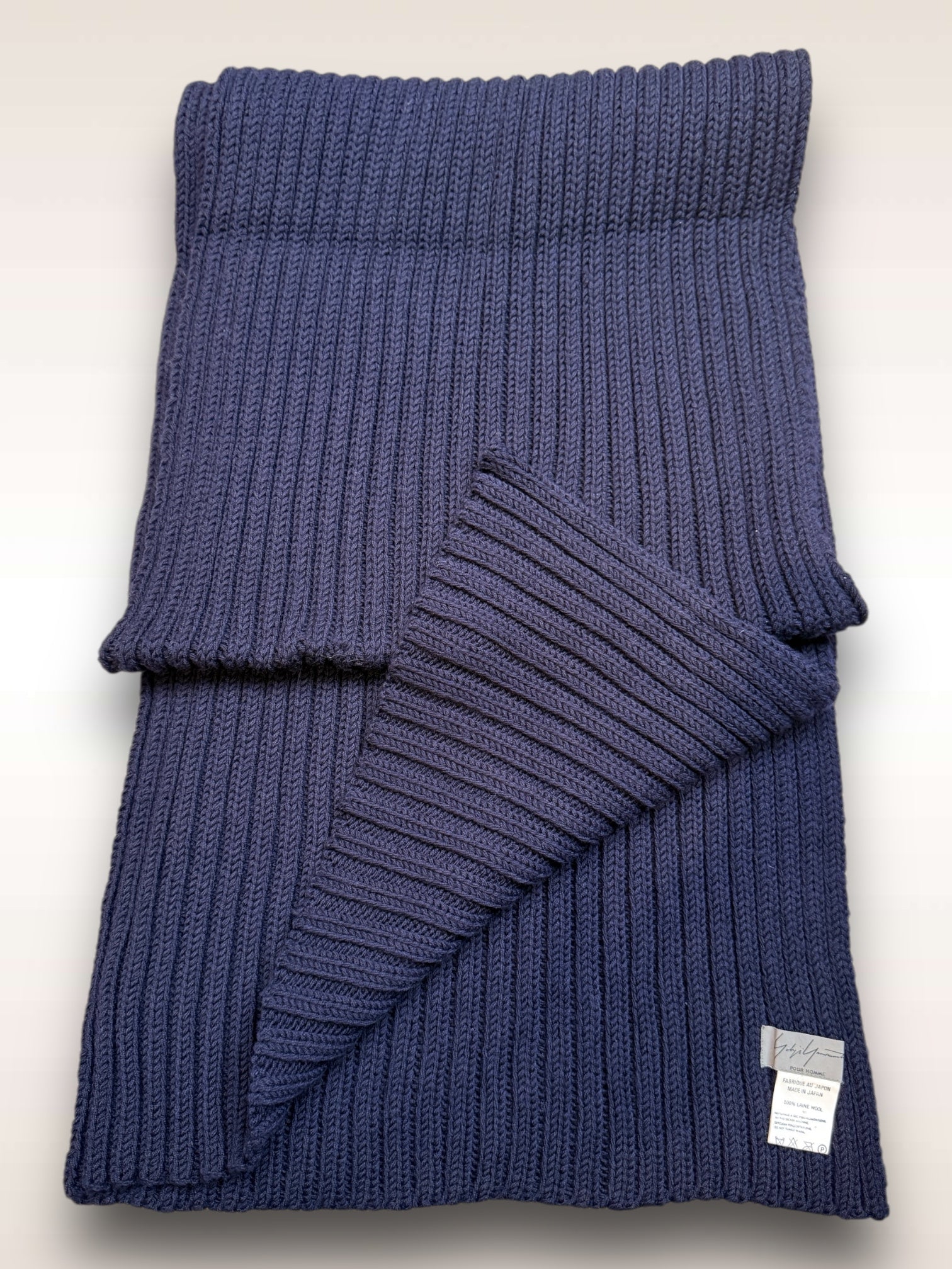 Yohji Yamamoto Scarf Ribbed Wool 1991