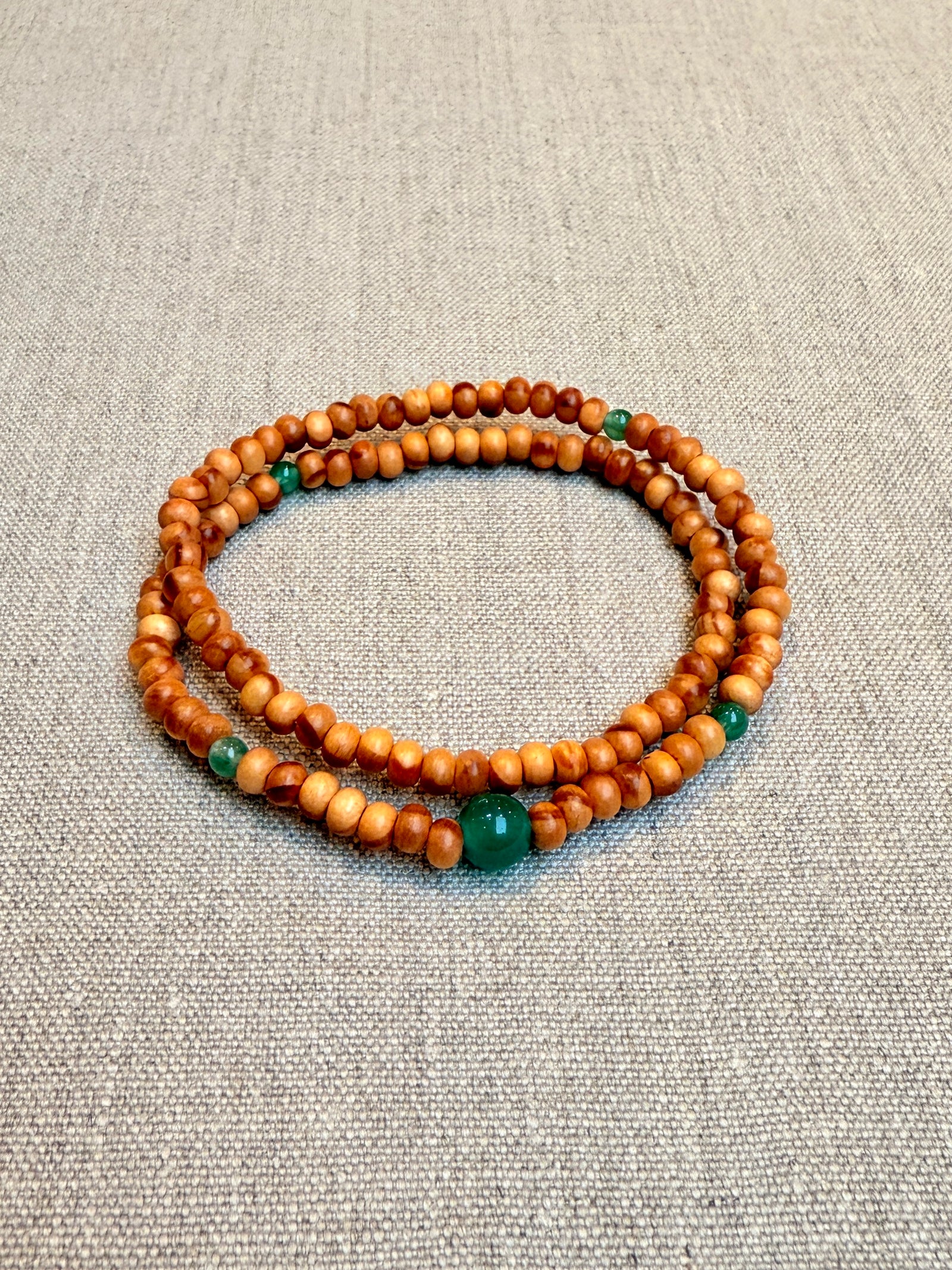 108 Buddhist bracelet- Aventune/Pine