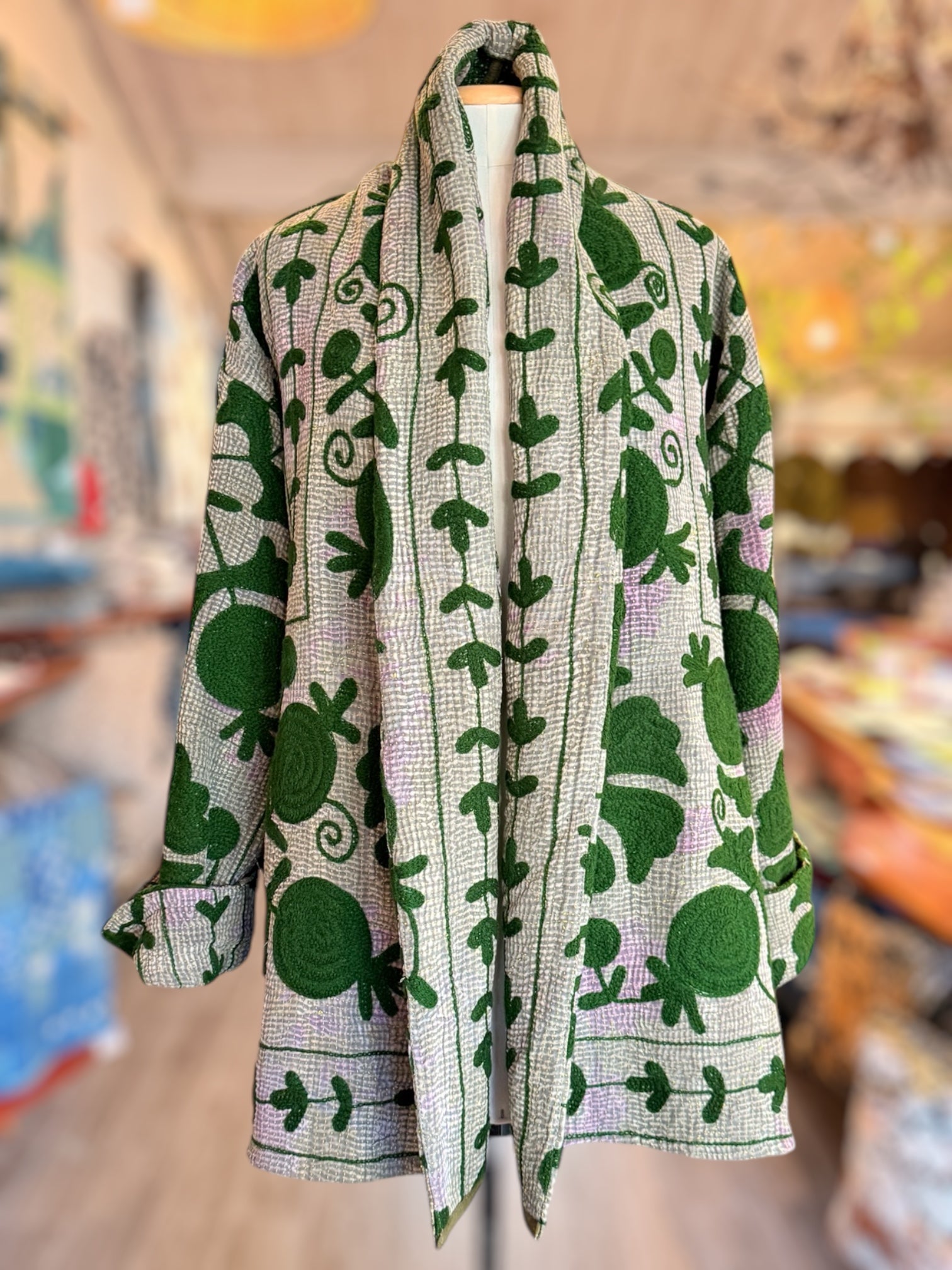 Big Easy Jacket Suzani Charcoal Green