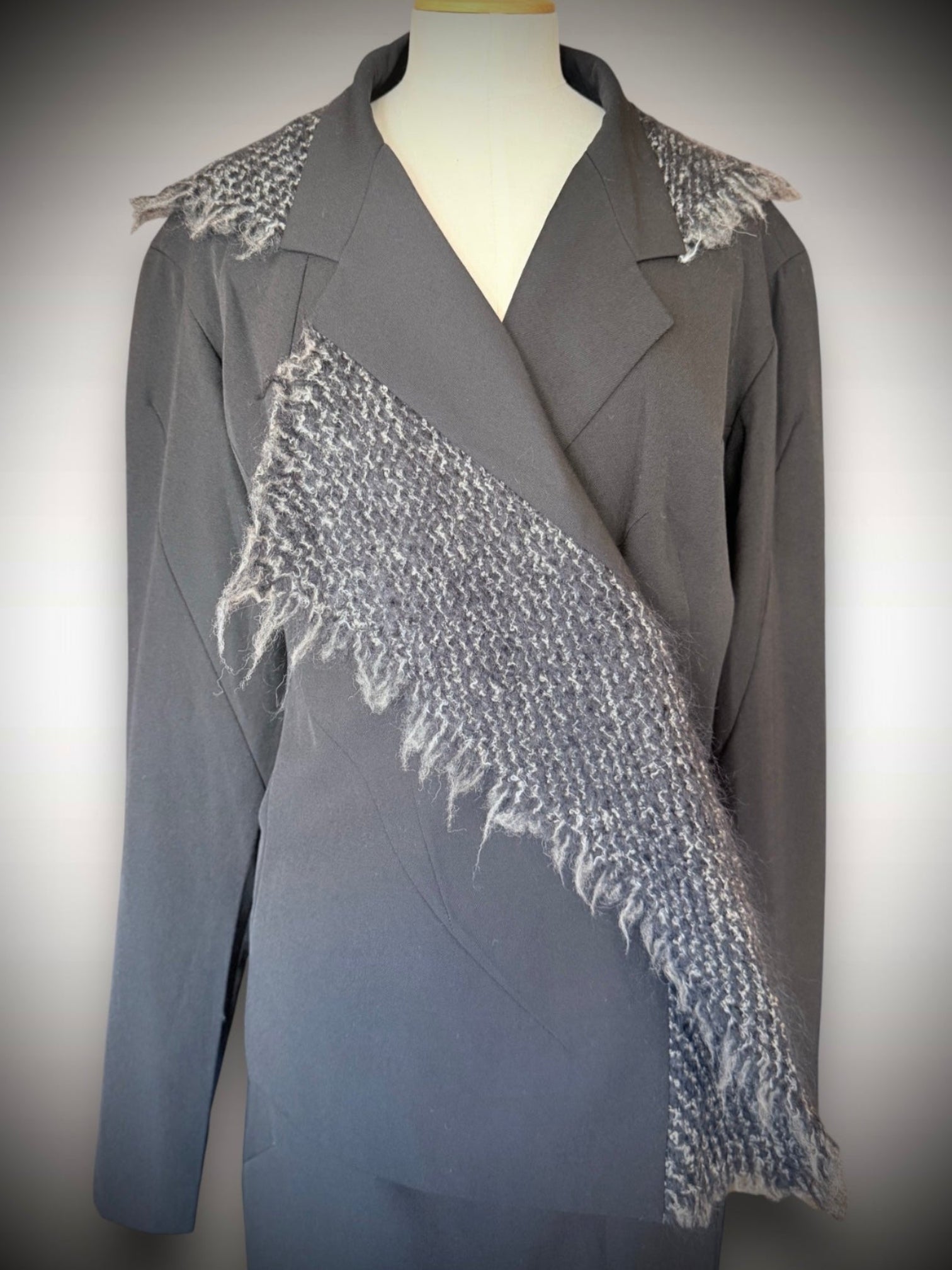 Black skirt suite w tweed trim