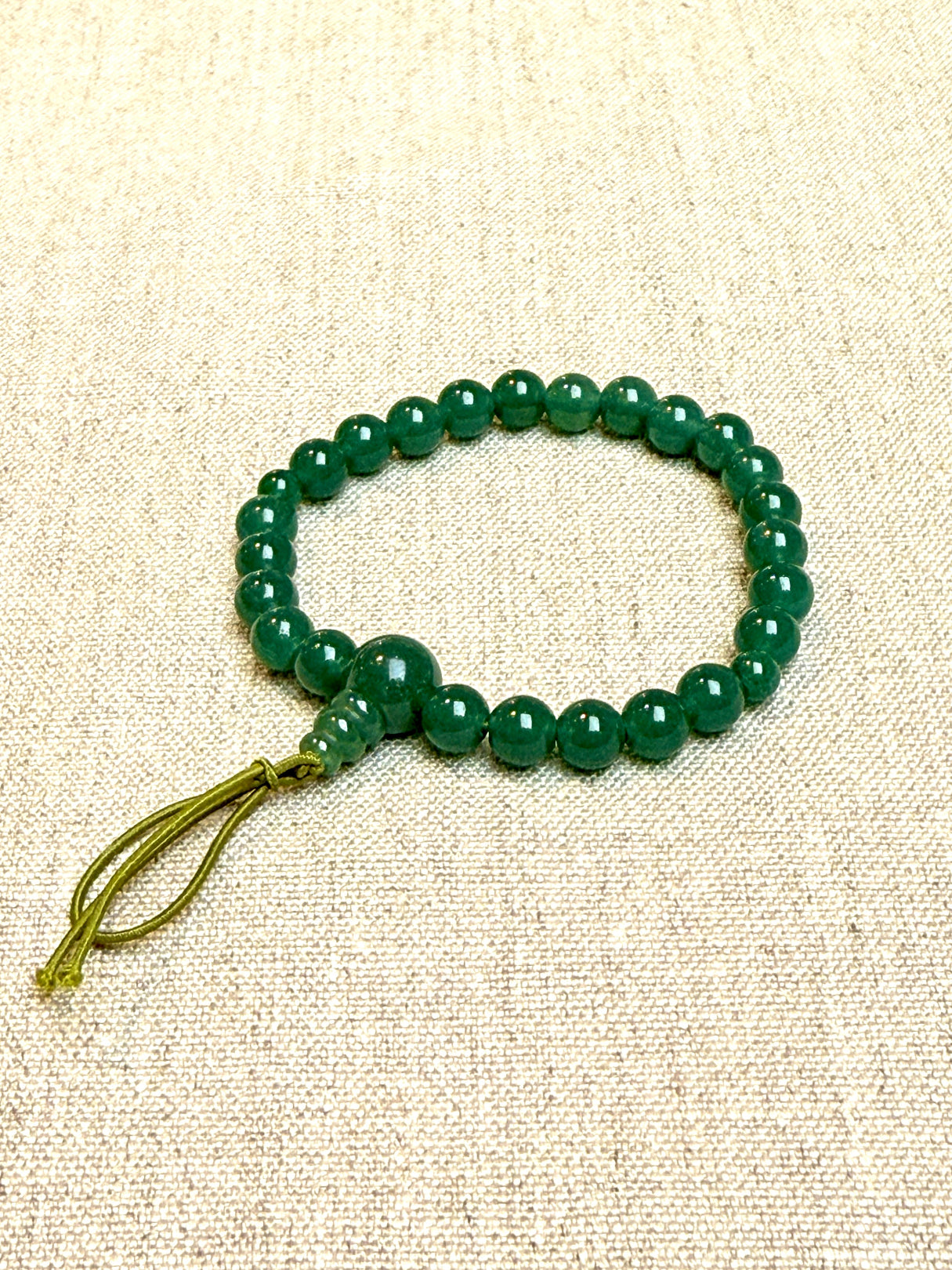 Buddhist bracelet Brazilian jade