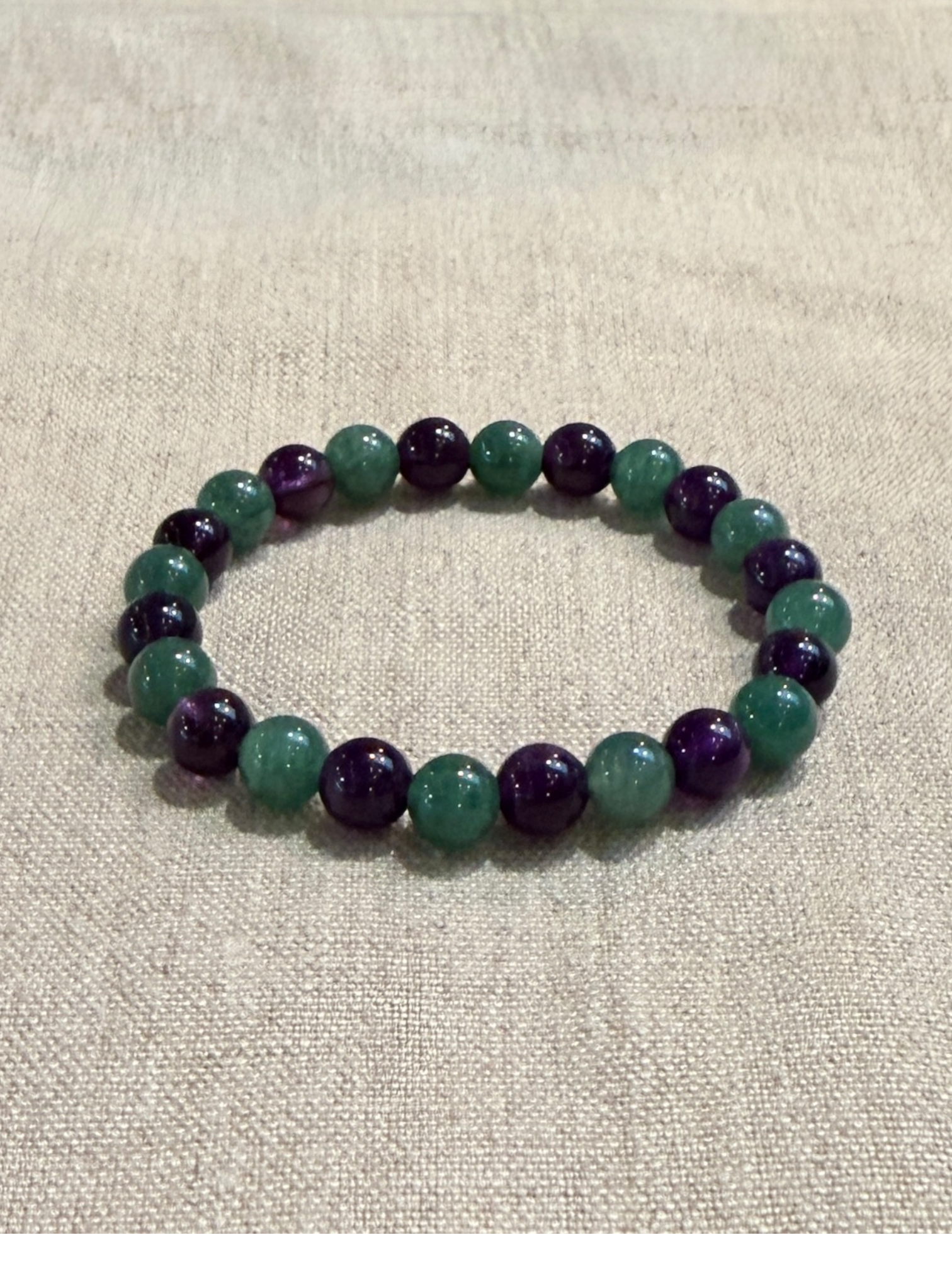 Buddhist bracelet Jade Amethyst