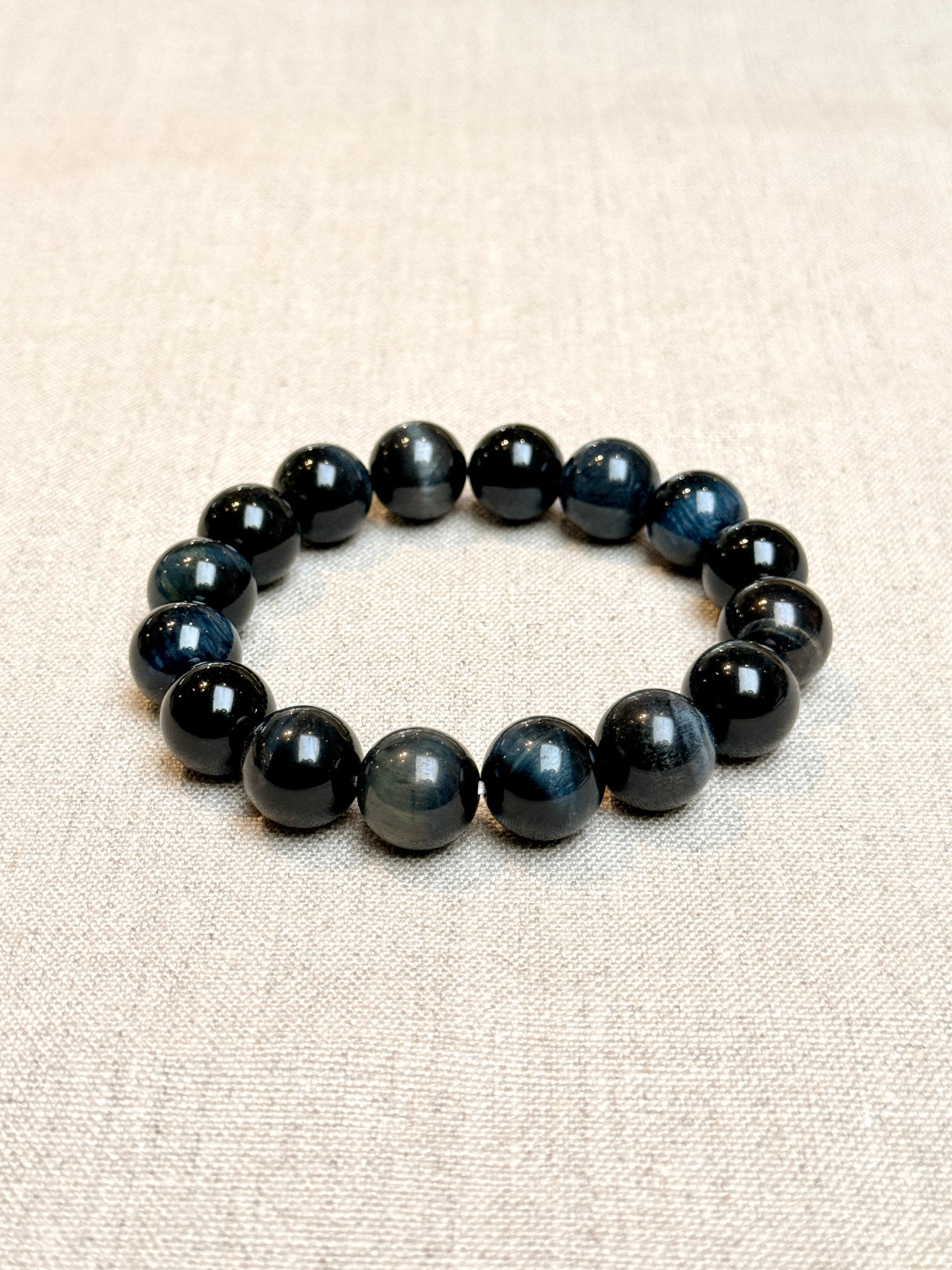 Buddhist bracelet blue tiger eye L