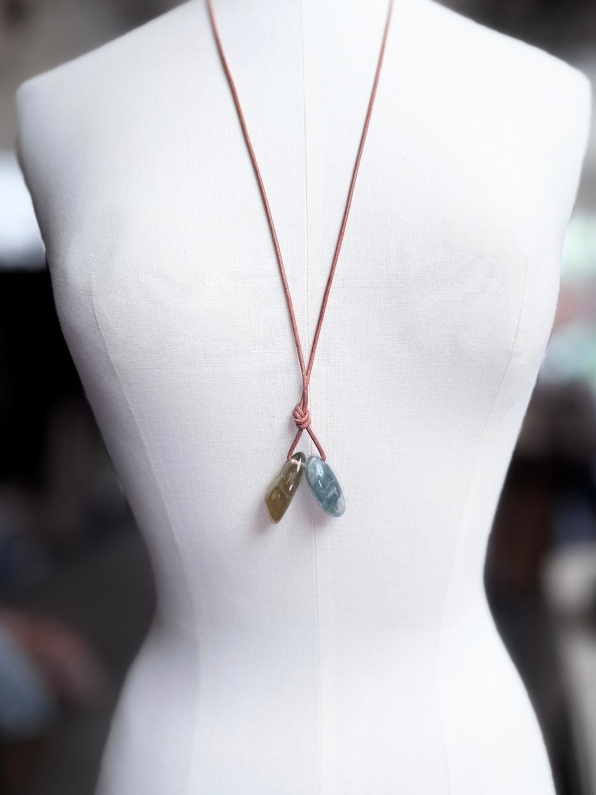 Double Stone Necklace