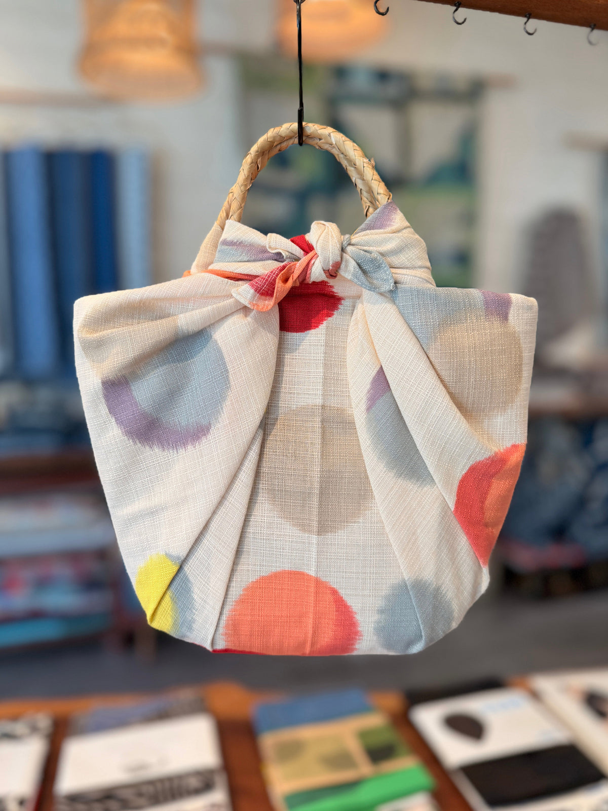 Furoshiki Seagrass bag Large dots