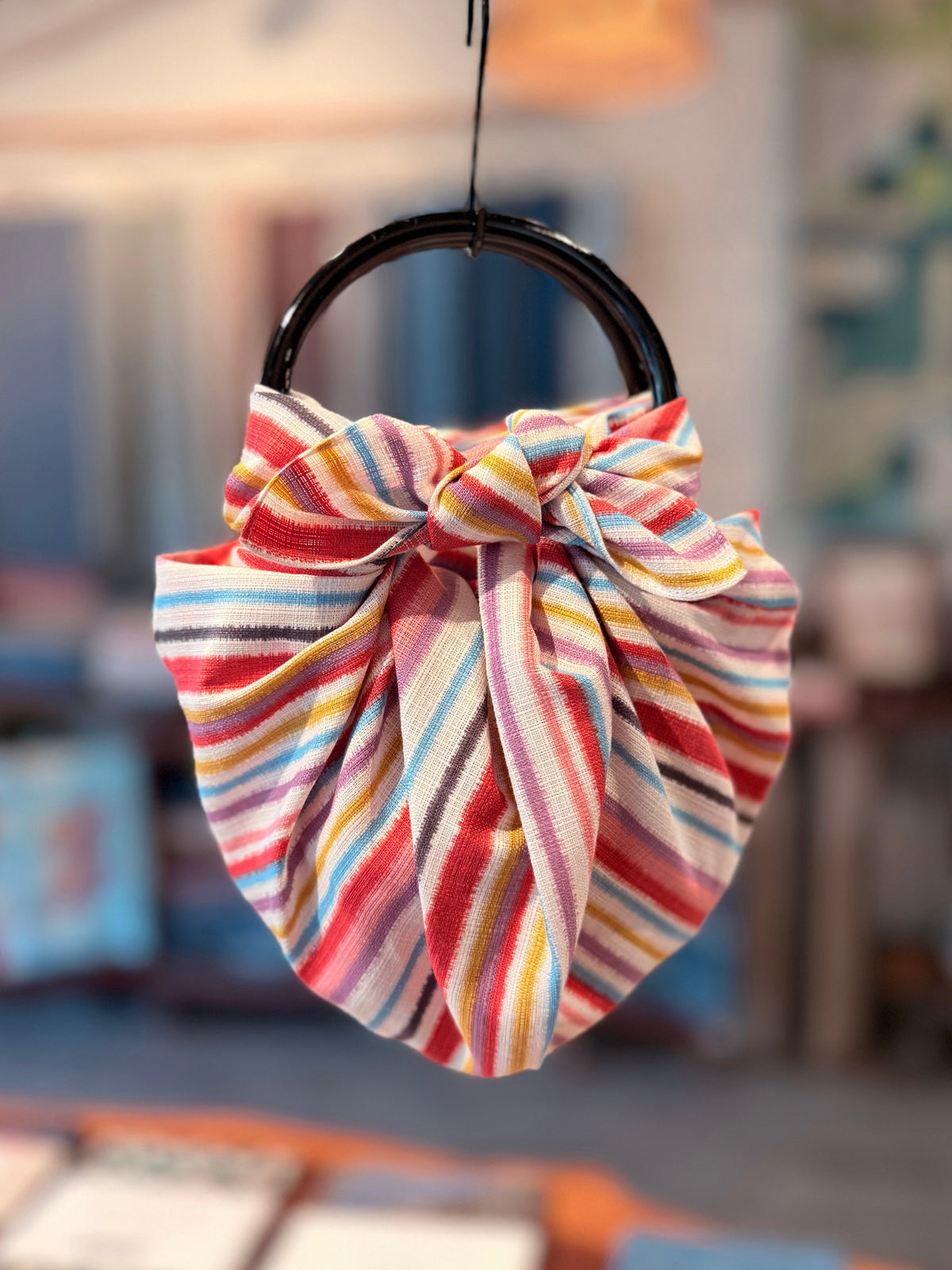 Furoshiki Strawberry bag multi stripe