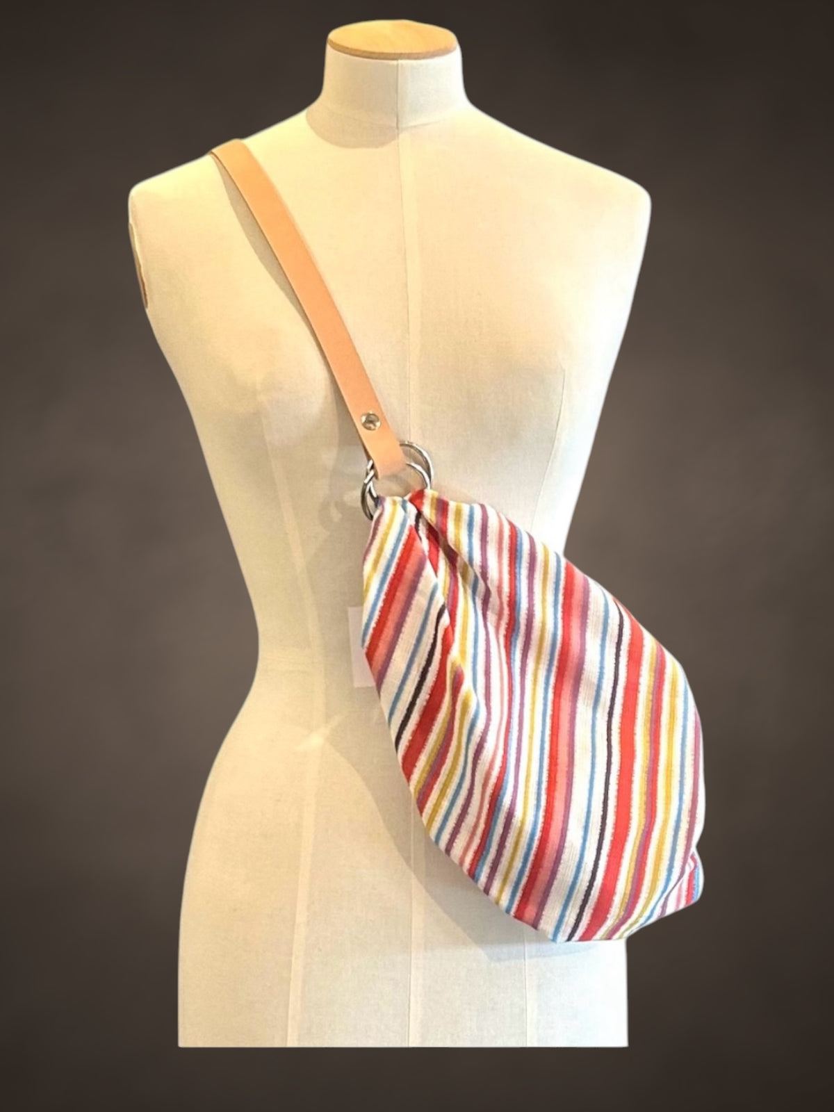 Furoshiki Crossbody bag small stripes