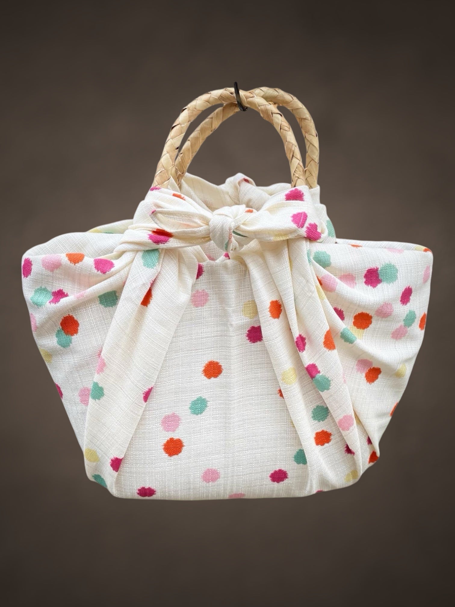 Furoshiki seagrass bag mini dots