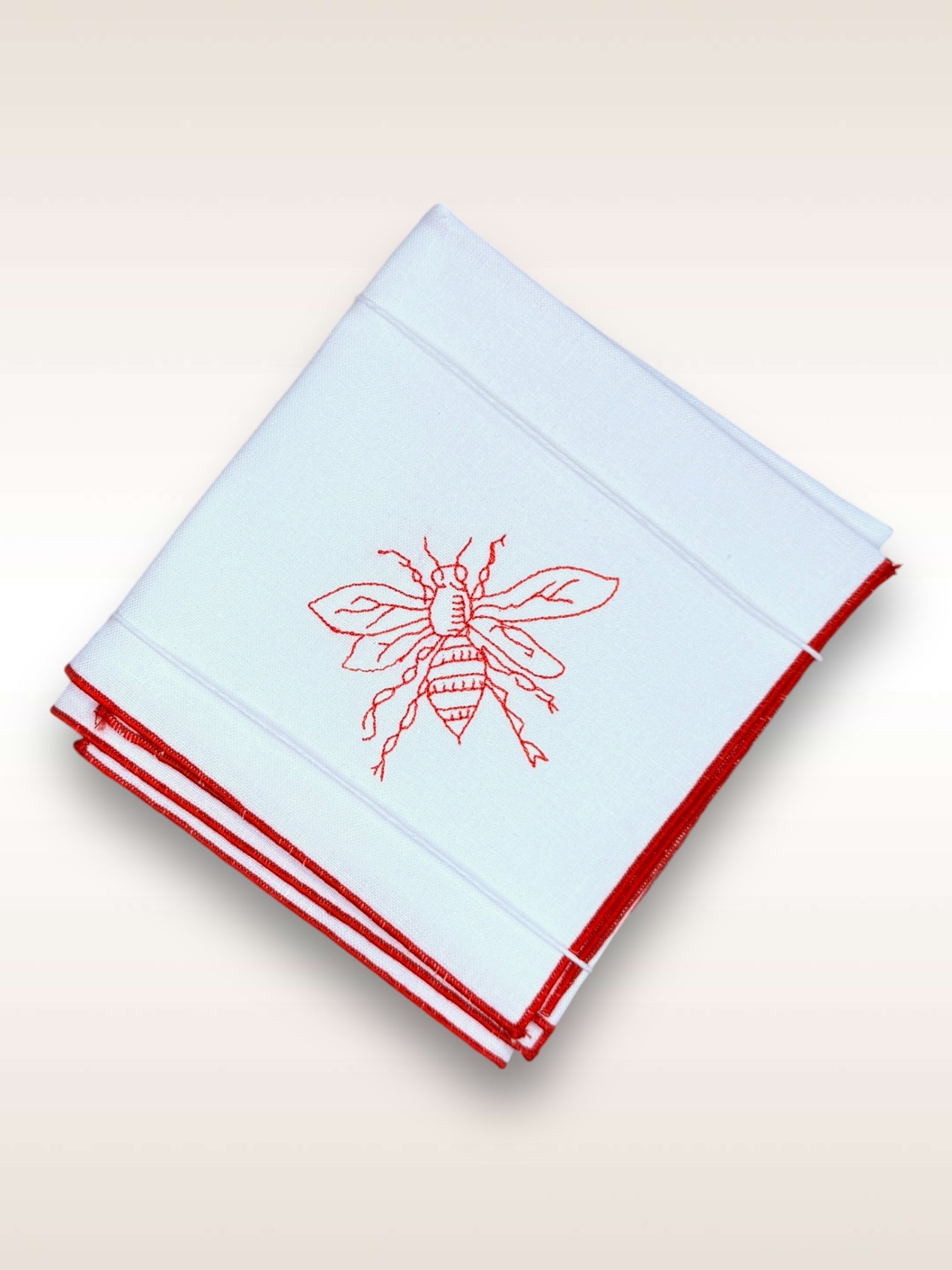 Hemp Dinner Napkin Set Bee