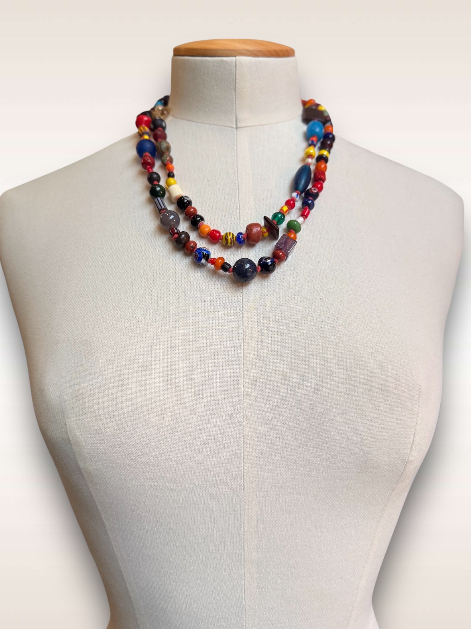Necklace • Antique Mixed Glass Beads