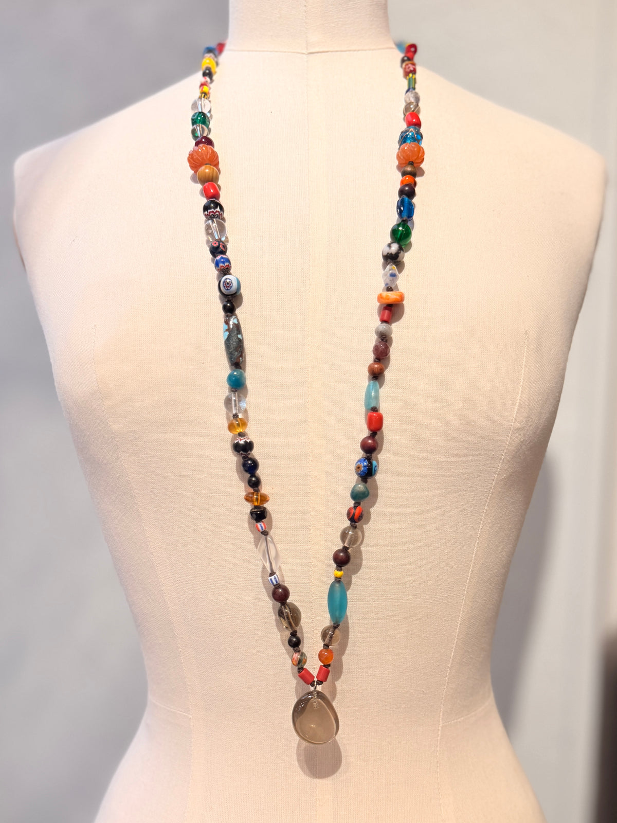 Necklace • Antique Mixed Glass Beads