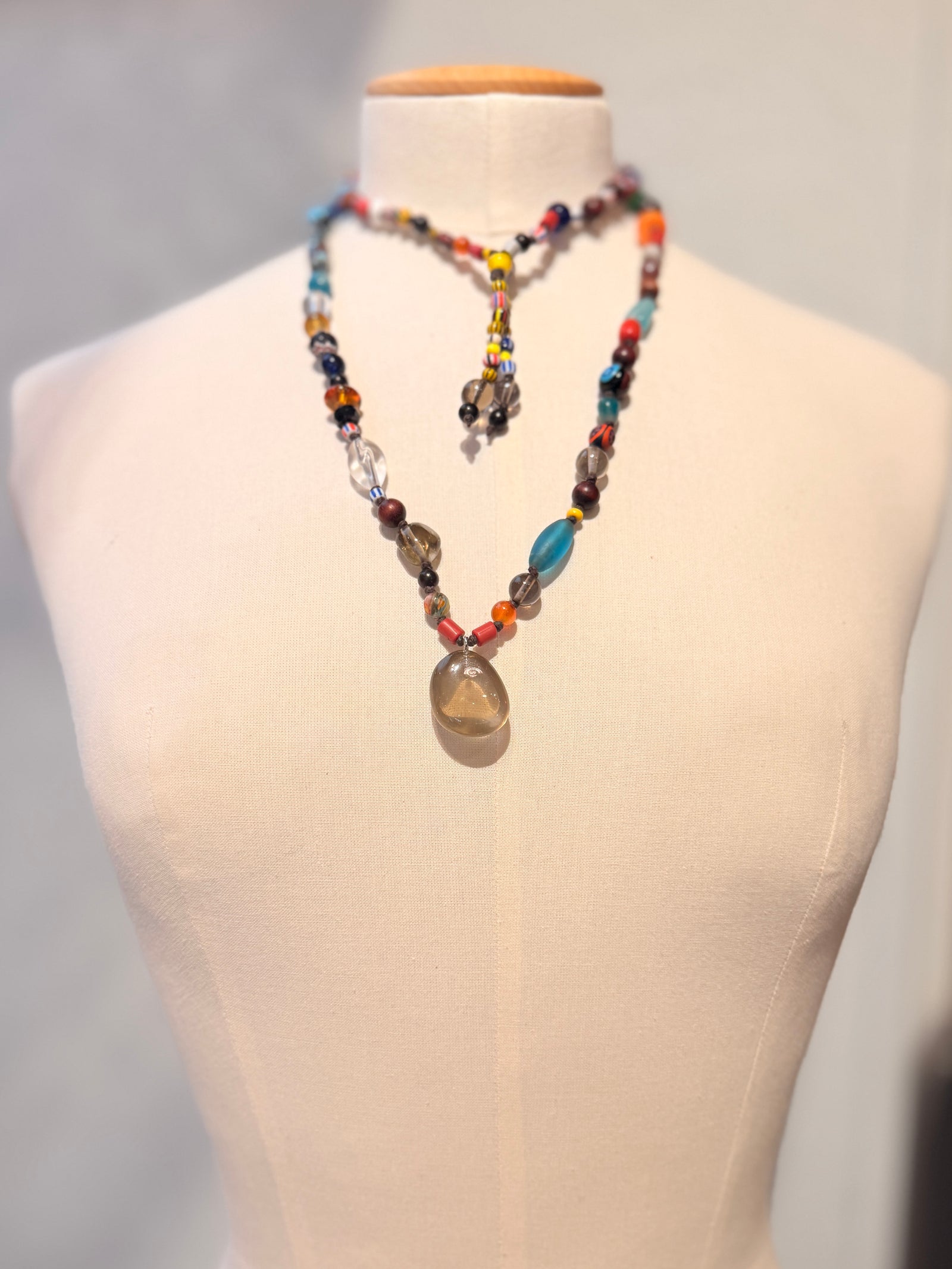 Necklace • Antique Mixed Glass Beads