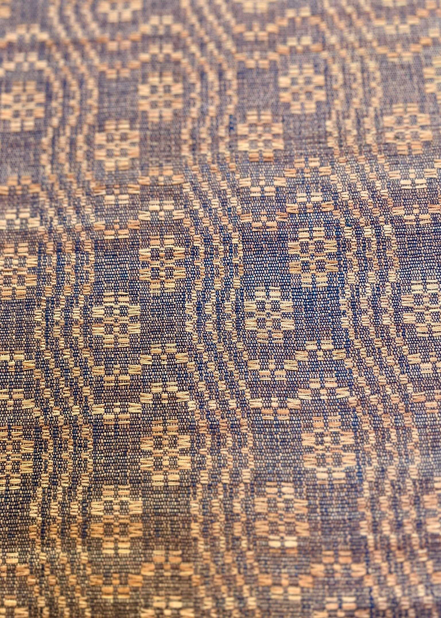 Jacquard Copper double flower weave detail