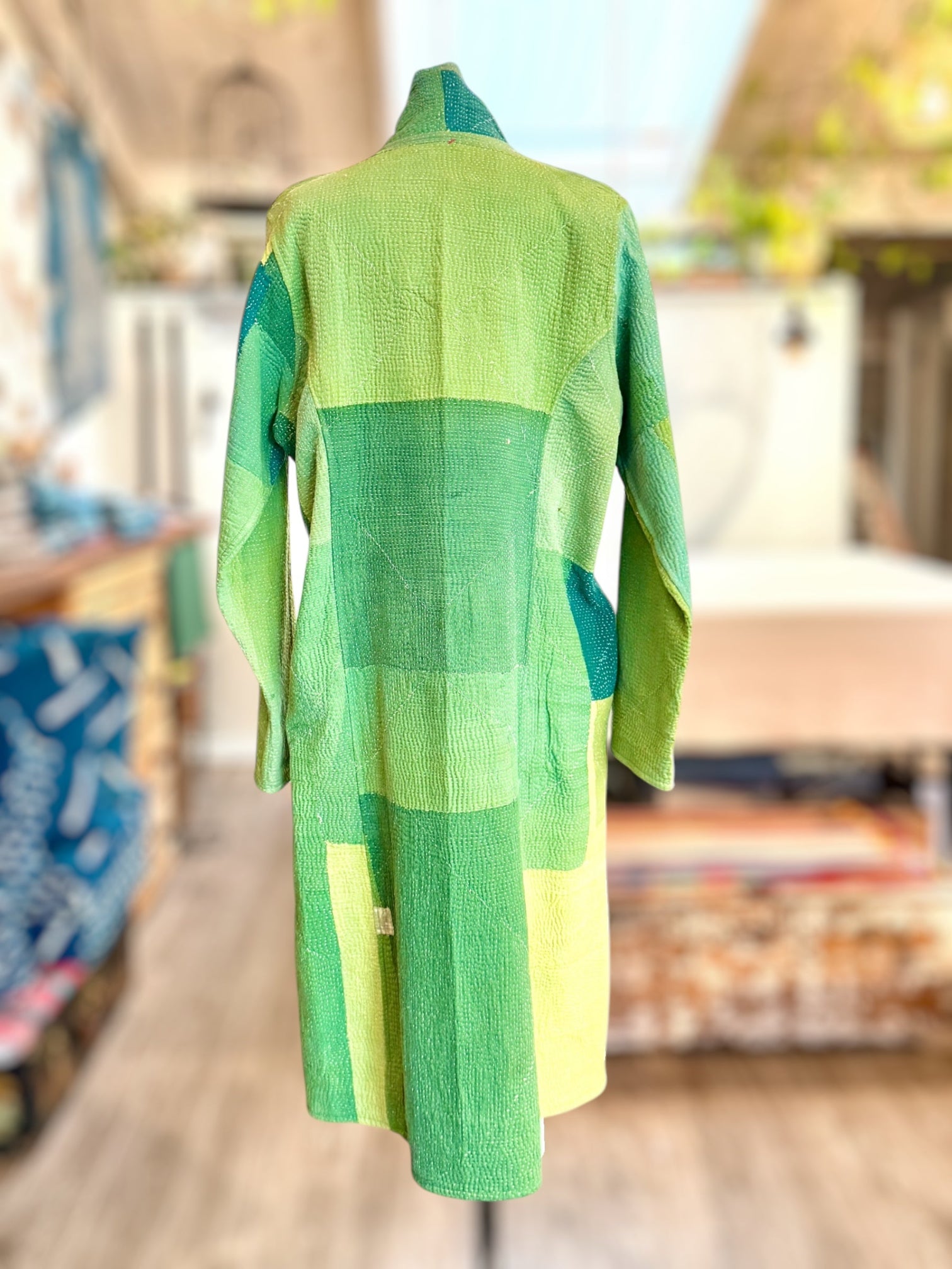 Kimono-Coat-Spring-Green-Back-view