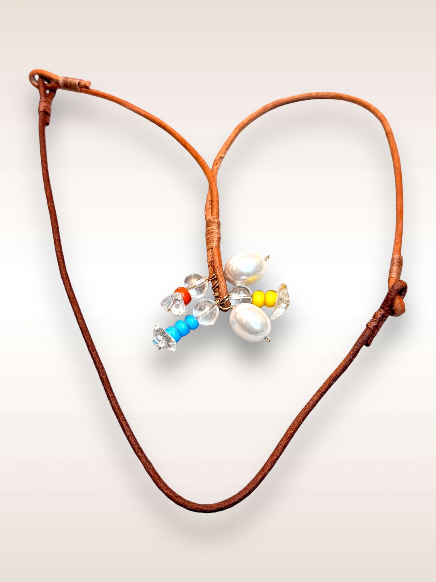 Necklace Multicolor Glass Beads