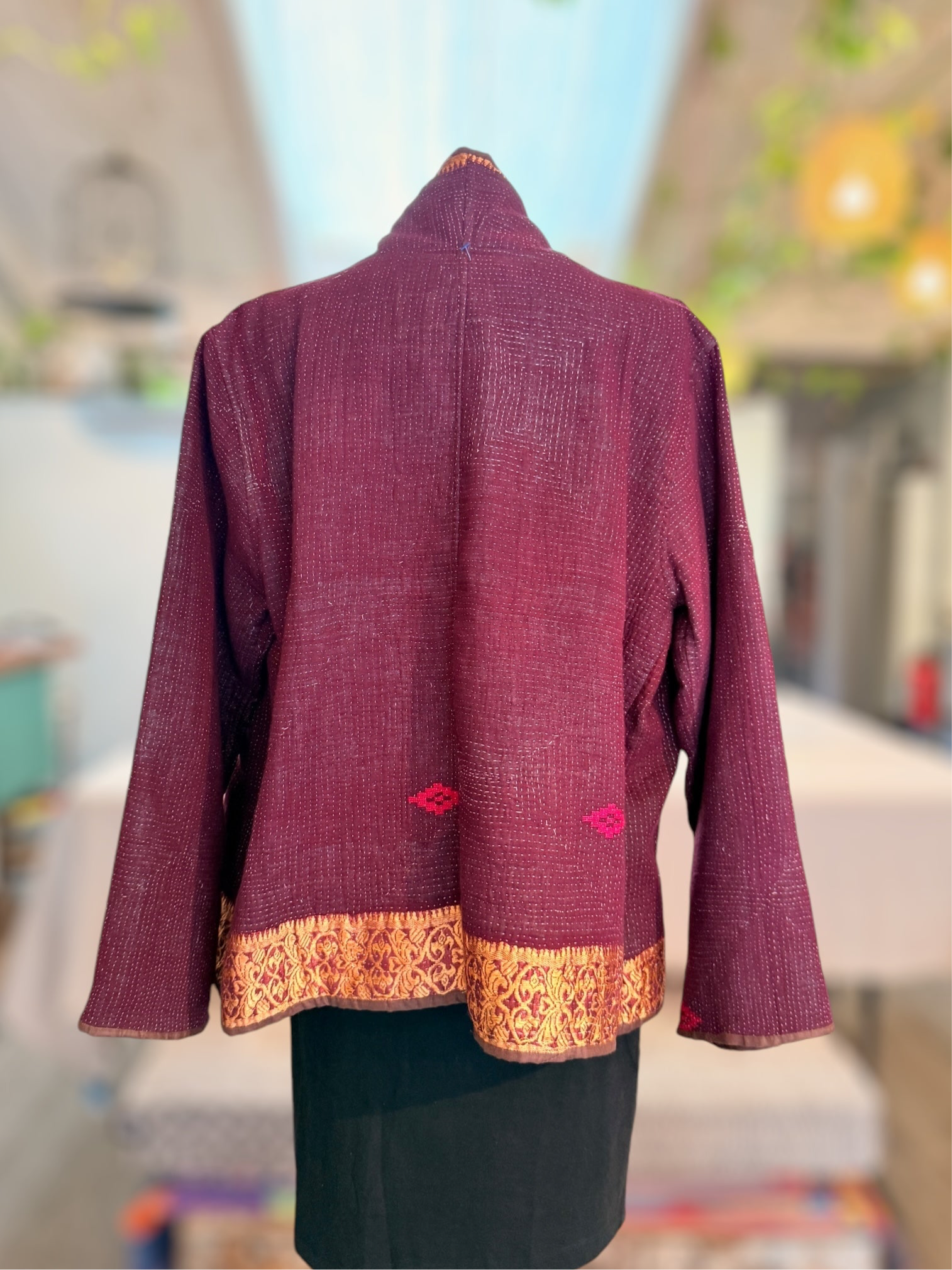 Nuovo Jacket Maroon Gold Back