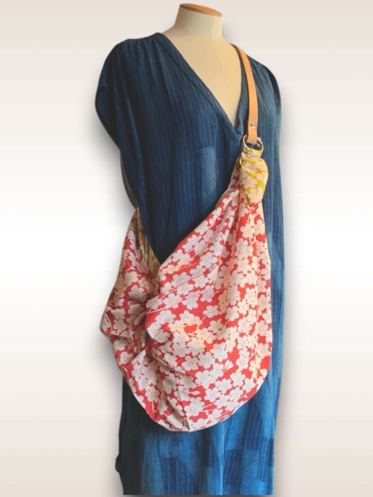 Furoshiki Crossbody Bag (Large) • Pink Cherry