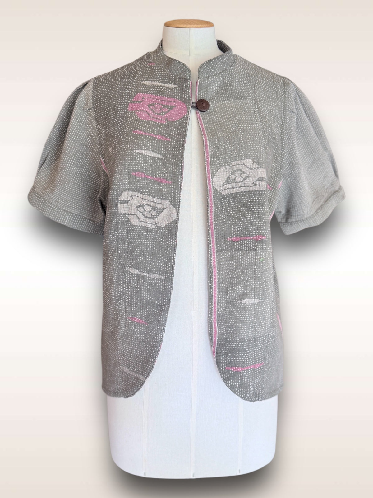 Puff Jacket gray/pink