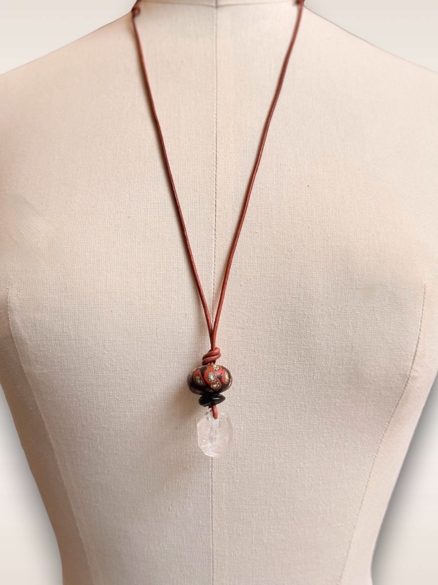Rock Crystal & Glass necklace