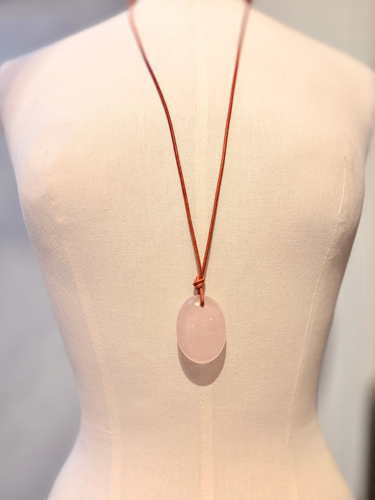 Rose quartz necklace