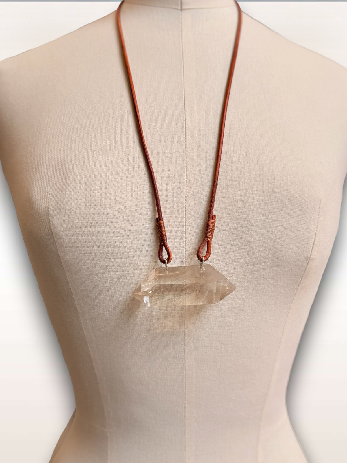 Smoky Quartz horizontal necklace B