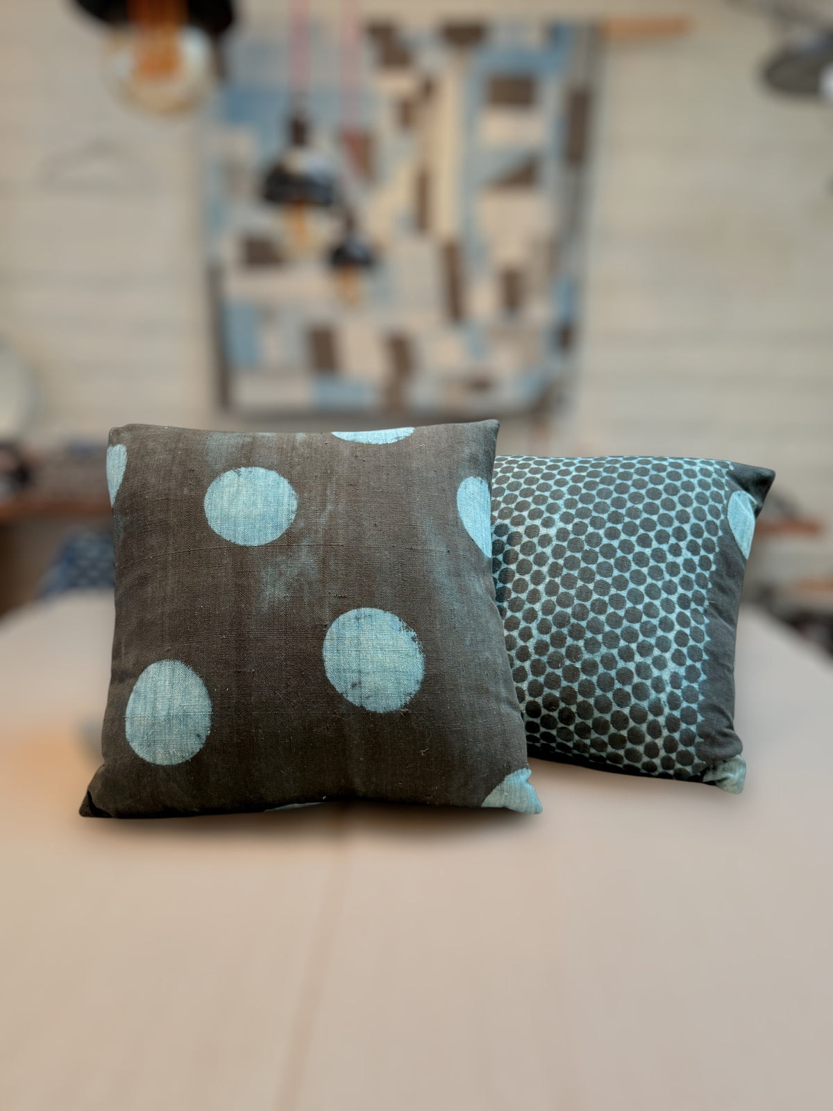 Throw Cushions Black Indigo