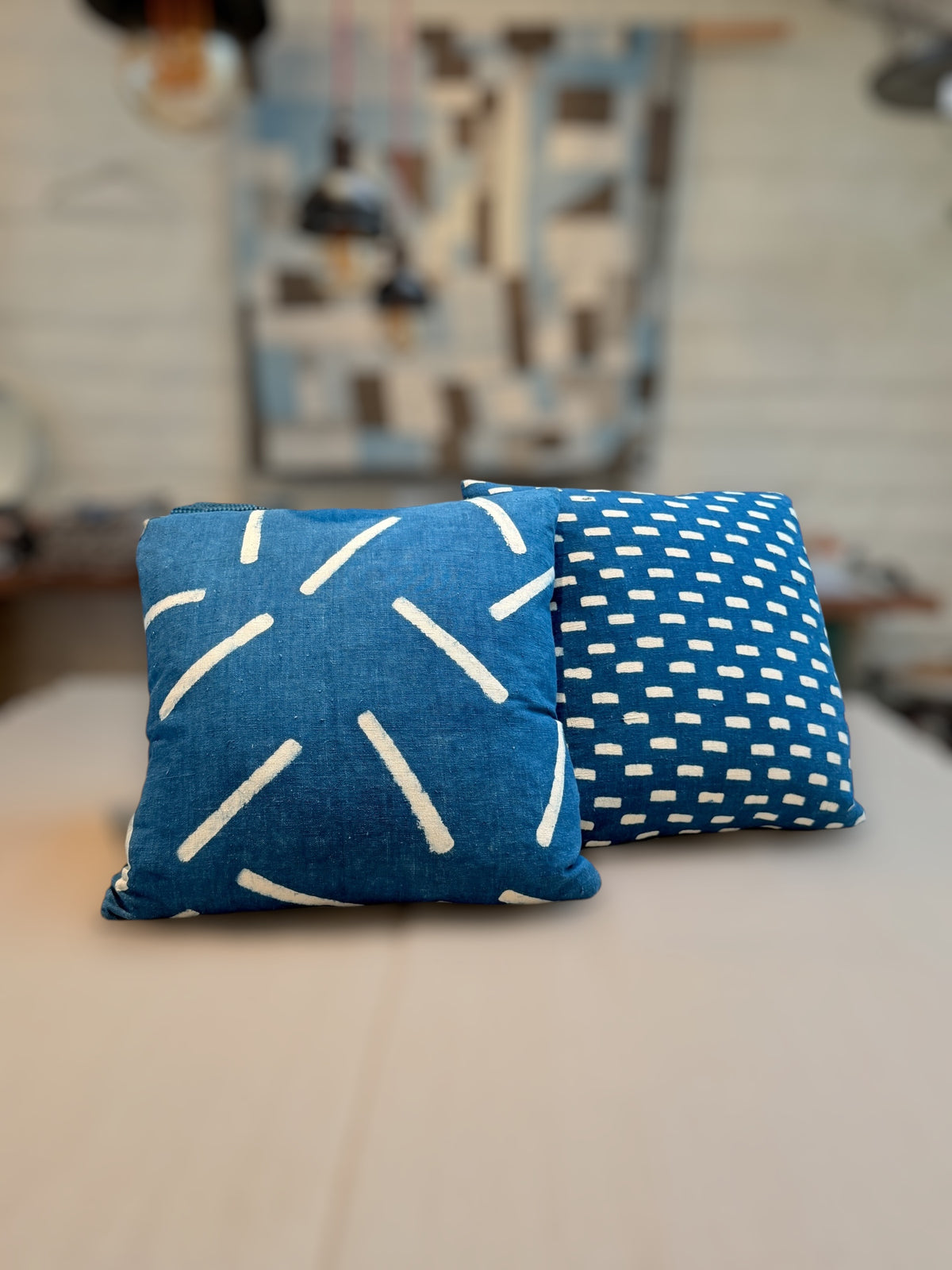 Throw Cushions Indigo