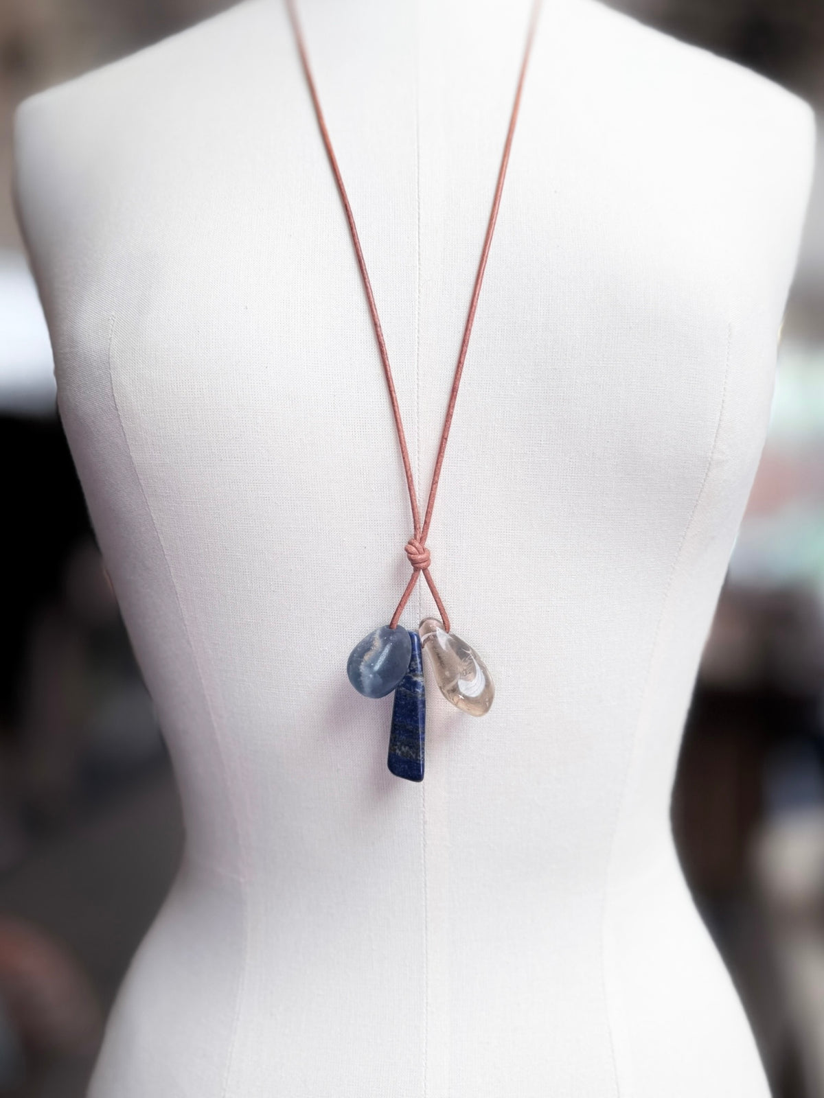 Triple Stone Necklace