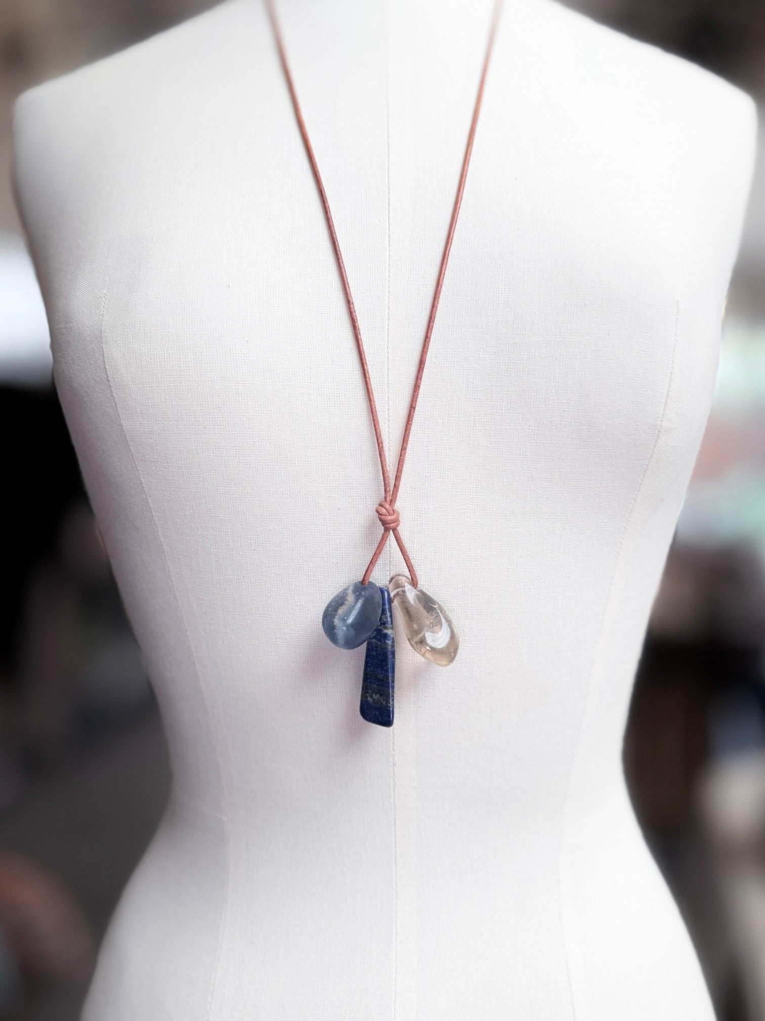 Triple Stone Necklace