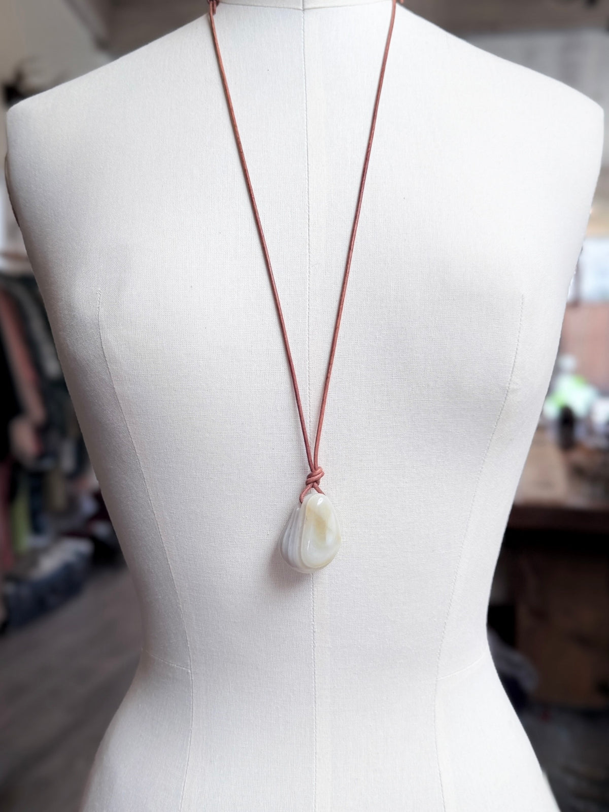White Agate Necklace