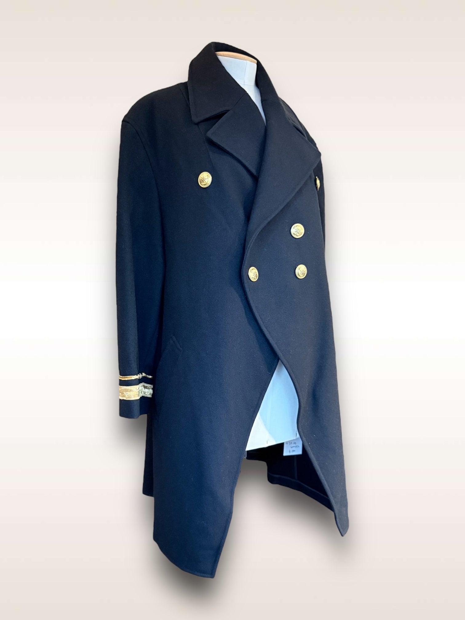 Yohji. Yamamoto Jacket Felt Military w/ Brass Buttons side view