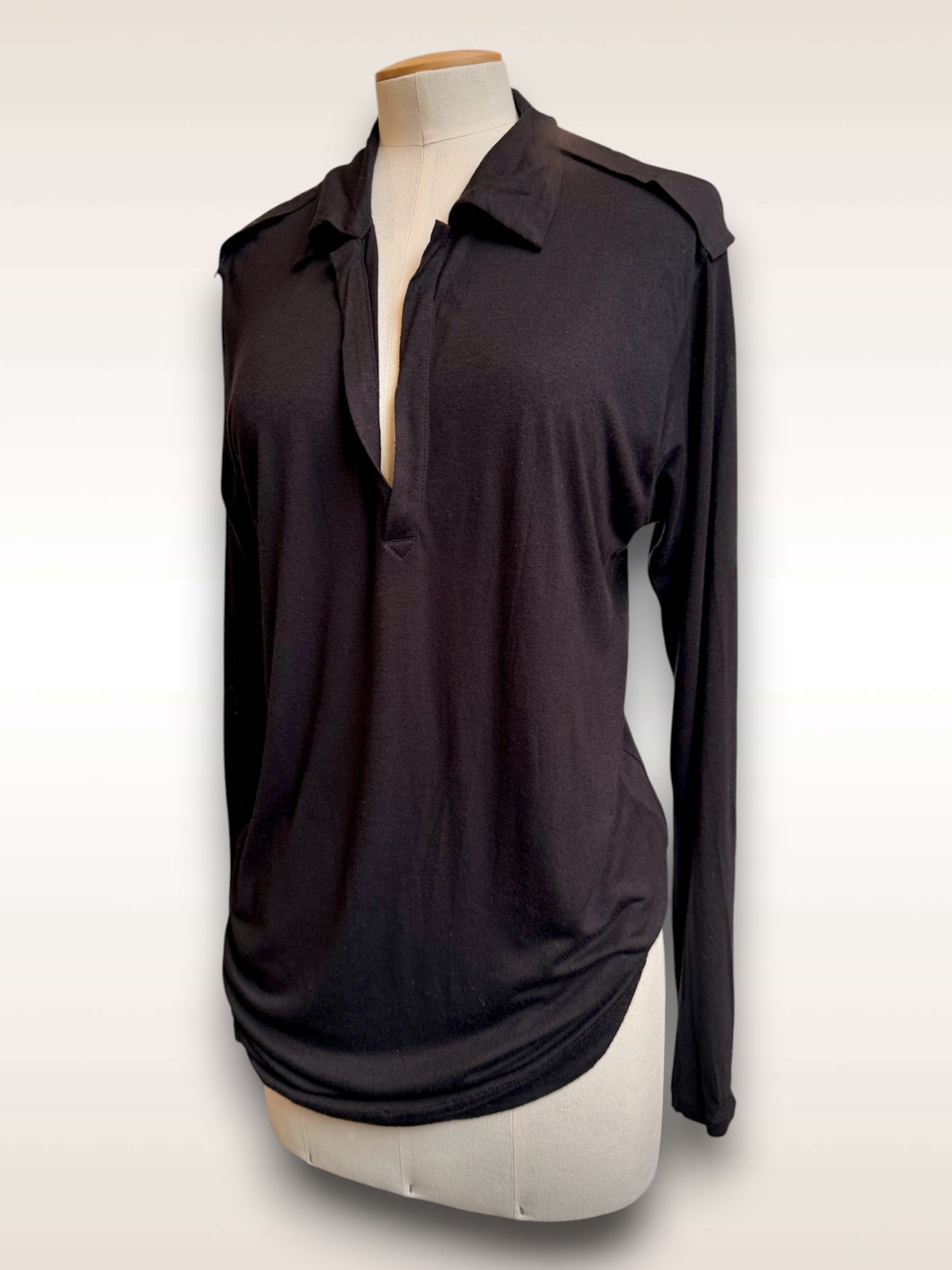 Yohji Yamamoto 1999 t with epaulette blk