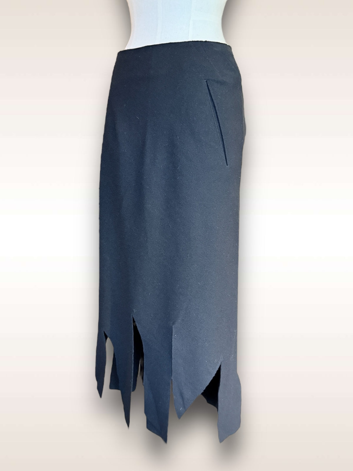 Yohji Yamamoto Bottom Felt Shred Hem Skirt AW 1992