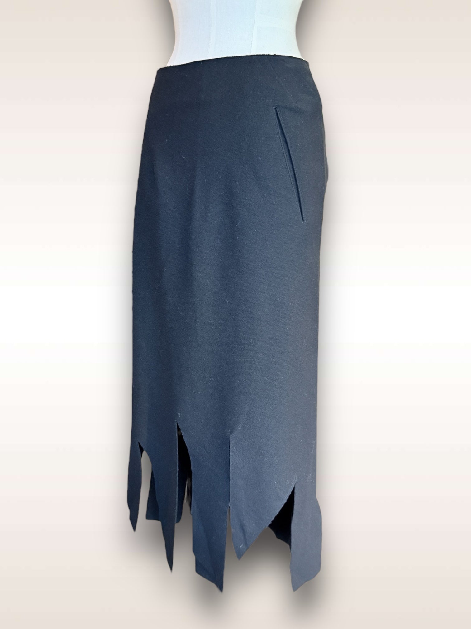 Yohji Yamamoto Bottom Felt Shred Hem Skirt AW 1992