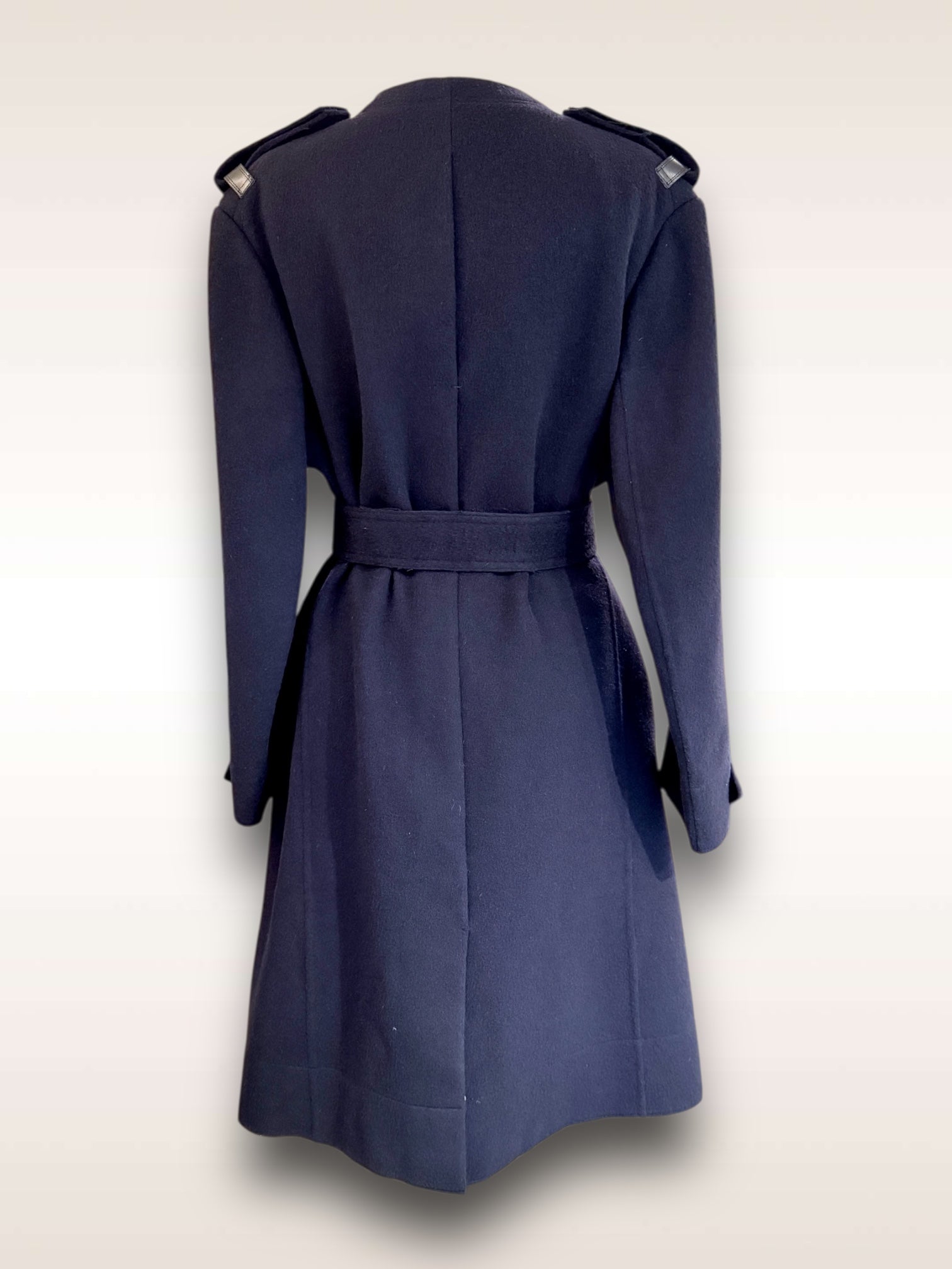 Yohji Yamamoto Coat Mid Legth w/ Epaulets & Belt AW 1999