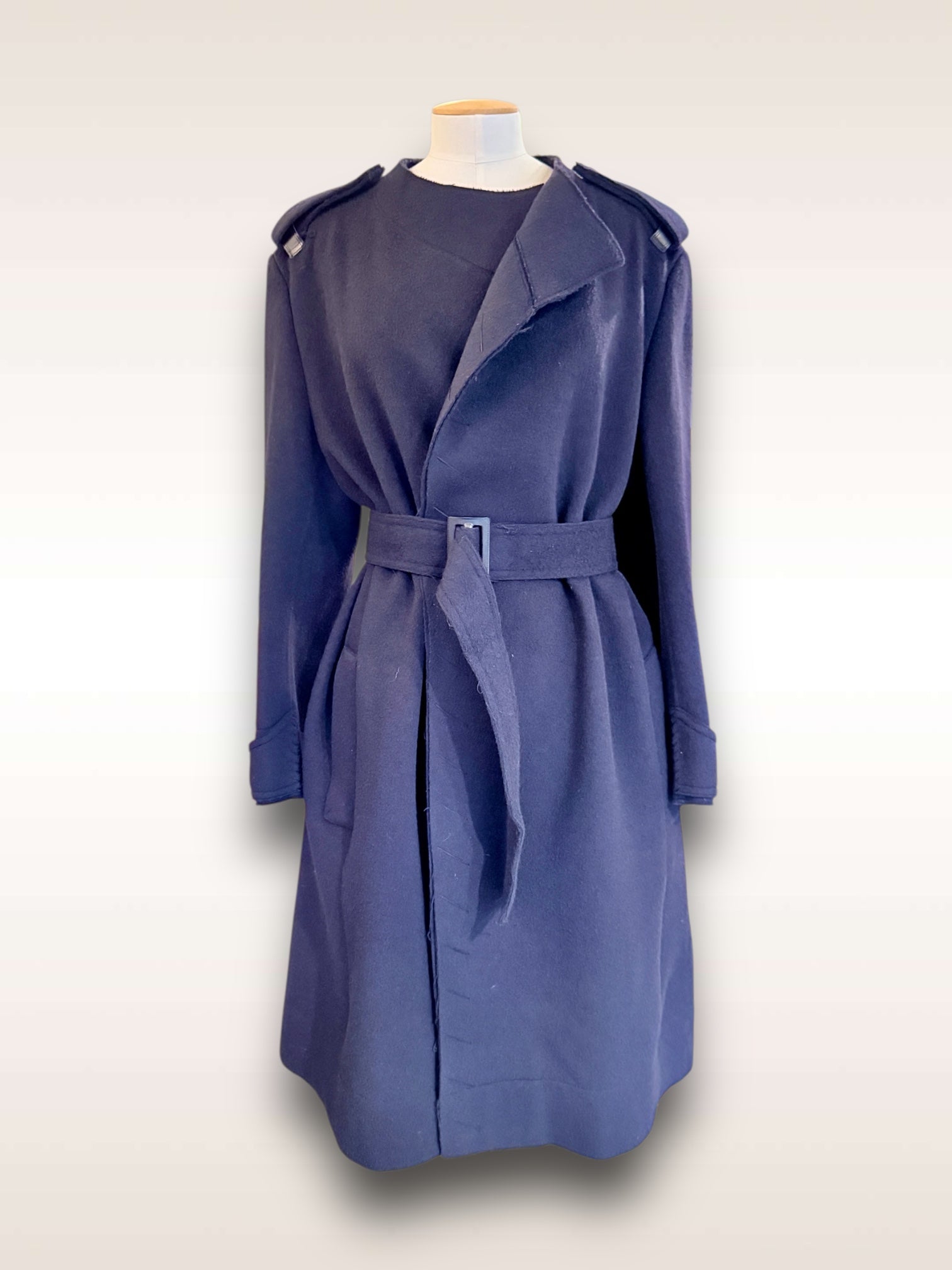 Yohji Yamamoto Coat Mid Length Epaulets  AW 1999