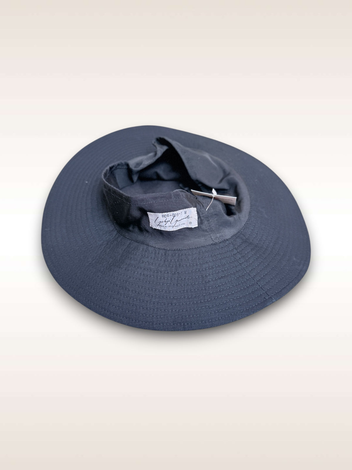 Yohji Yamamoto Cotton Wide Brim Hat w/ Label
