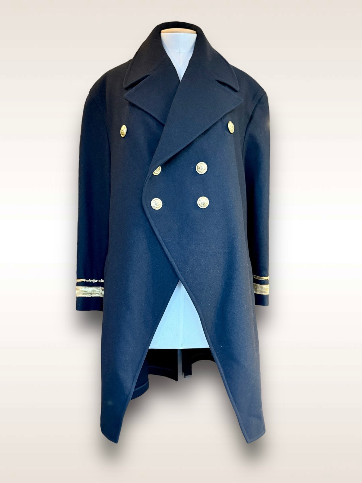 Yohji Yamamoto Jacket Cut Away Military Jacket w/ Brass Buttons AW 1992