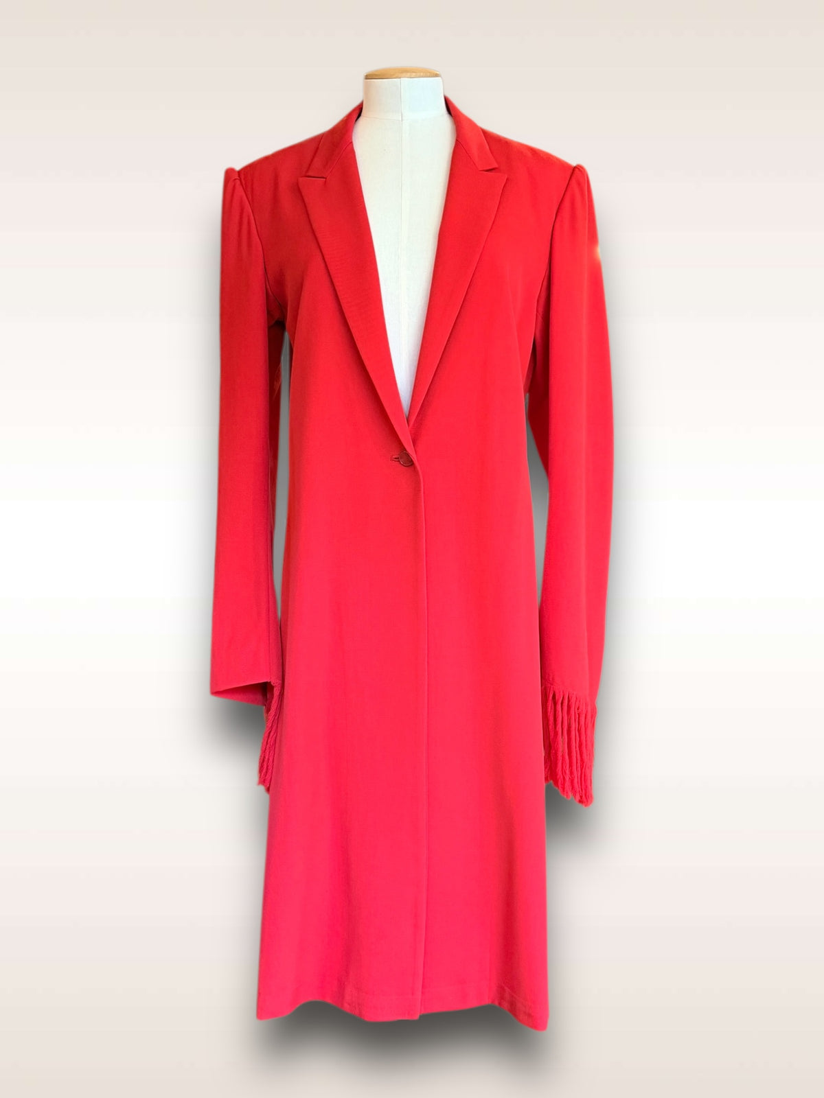 Yohji Yamamoto Jacket Long 1 button w/ Sleeve Fringes AW 1996