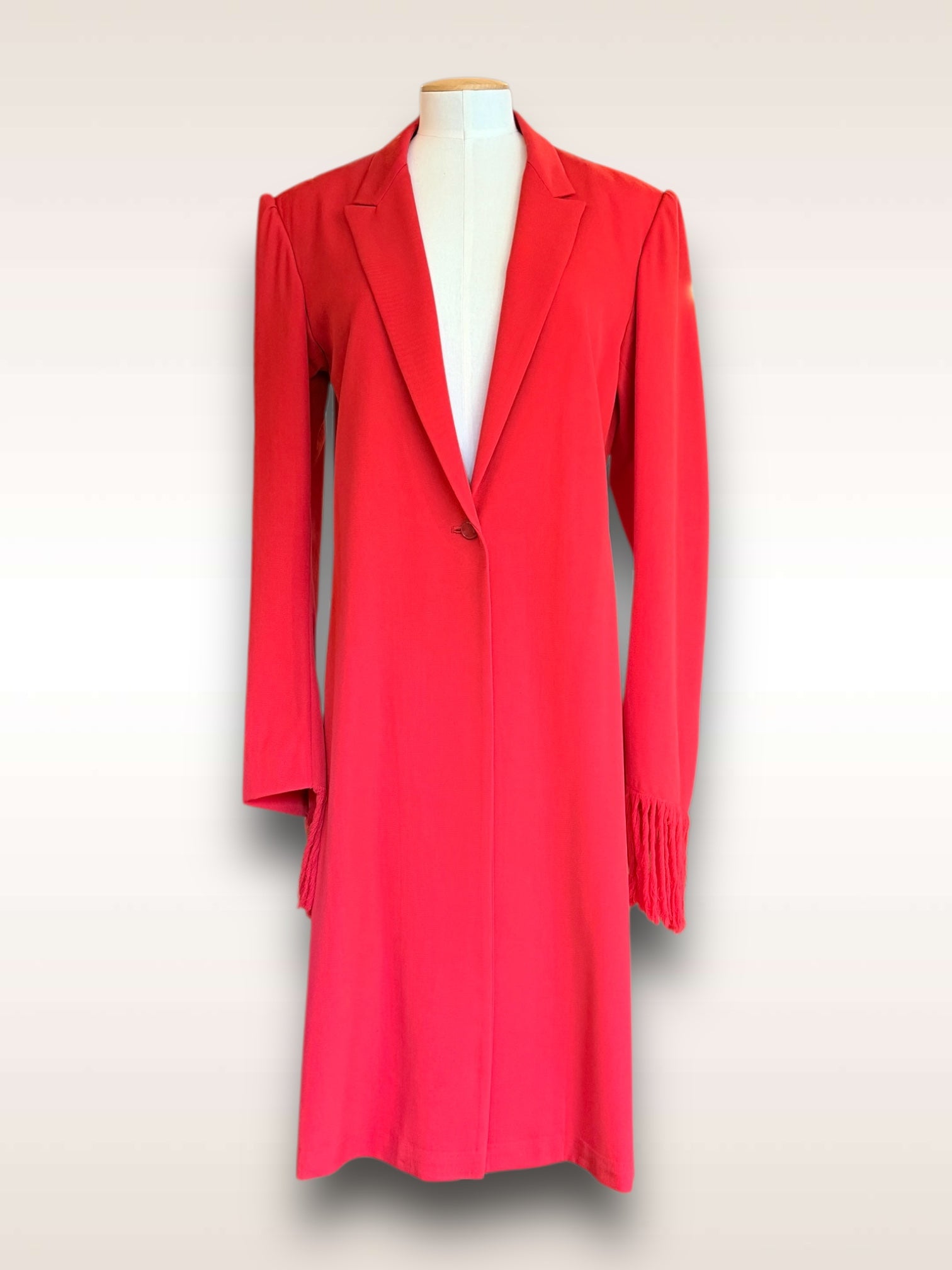 Yohji Yamamoto Jacket Long 1 button w/ Sleeve Fringes AW 1996