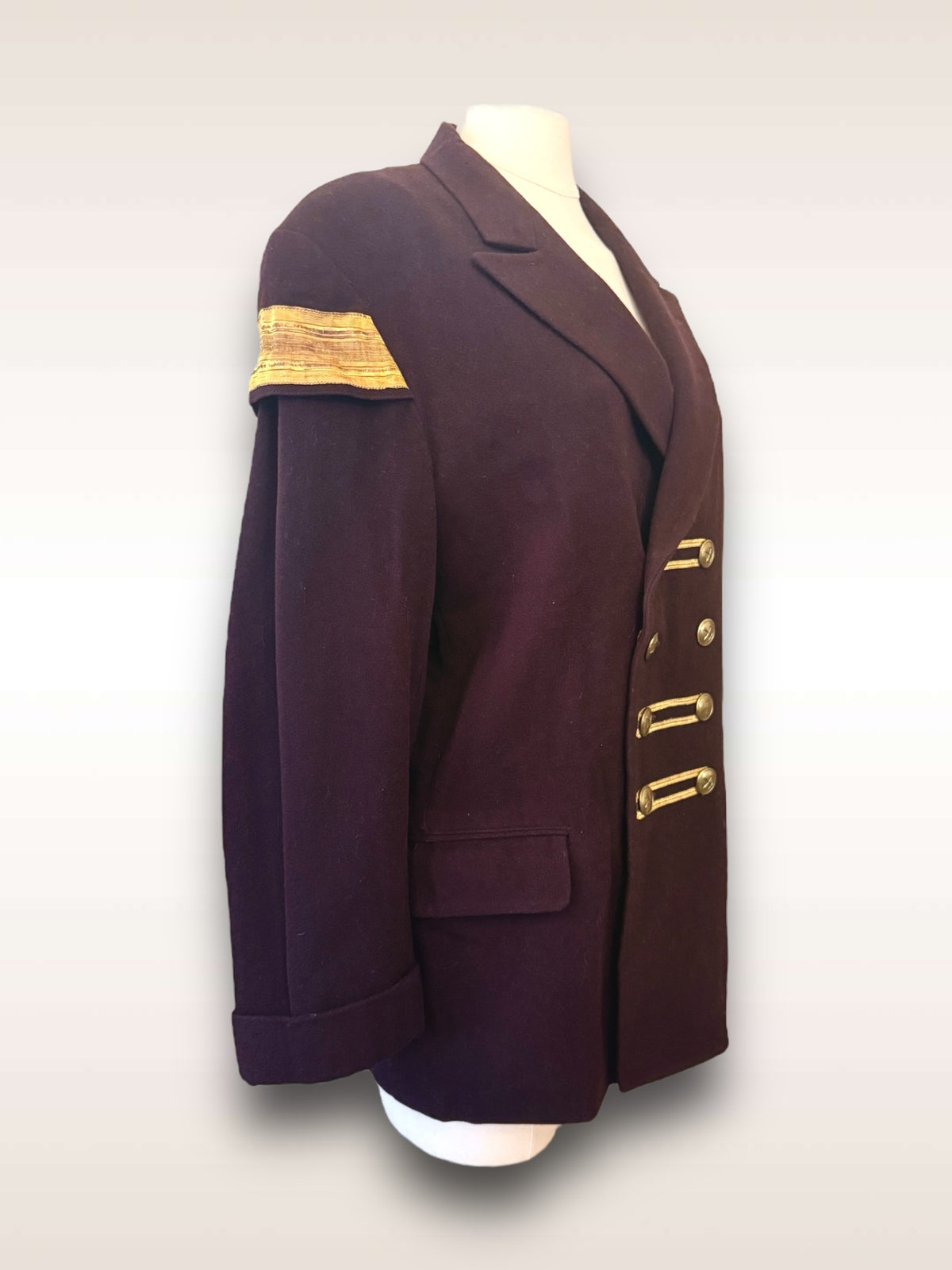 Yohji Yamamoto Jacket Melton Military w/ Brass Buttons