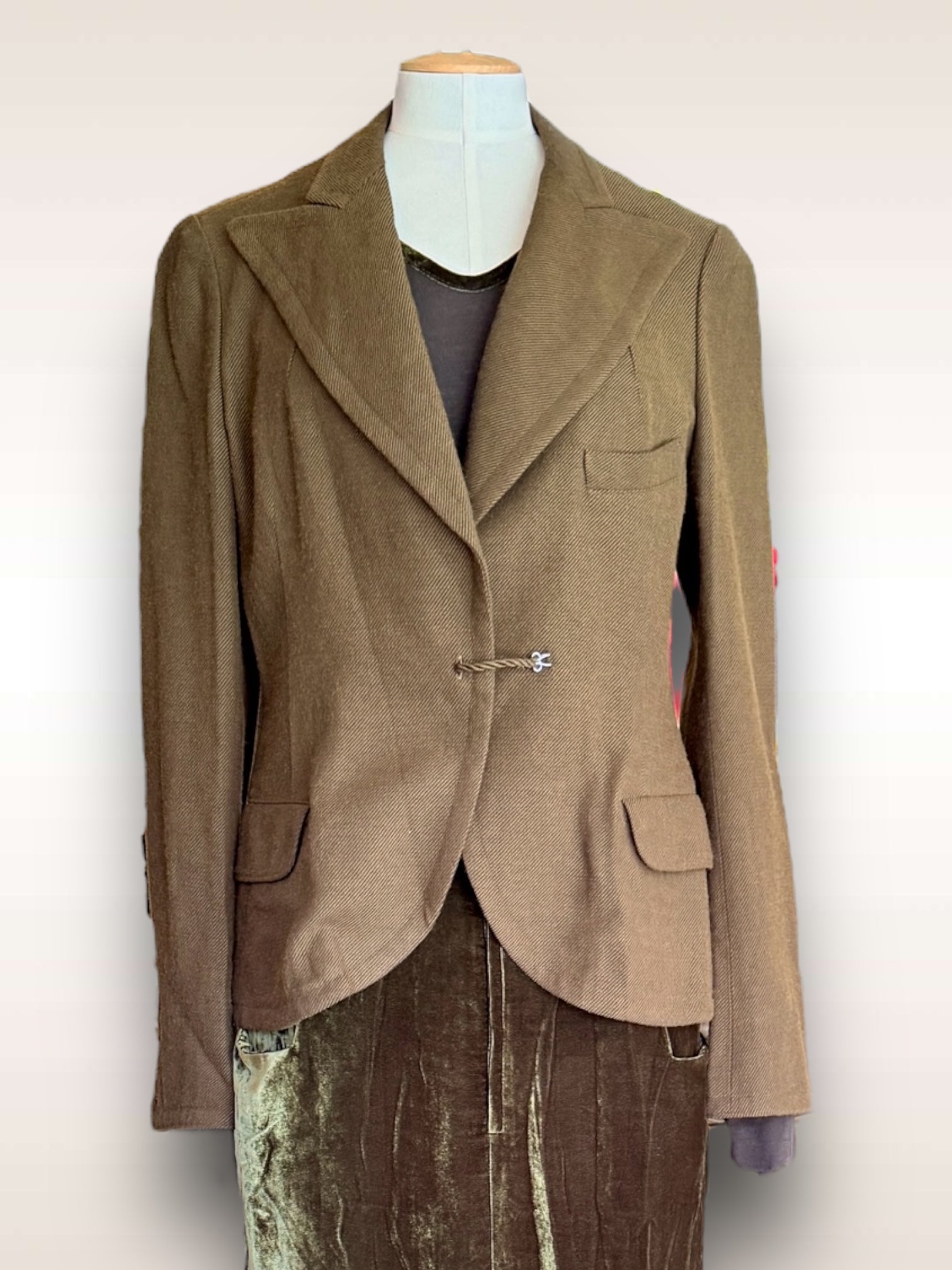 Yohji Yamamoto Jacket Single Breasted Khaki w/ Hooks AW 1999