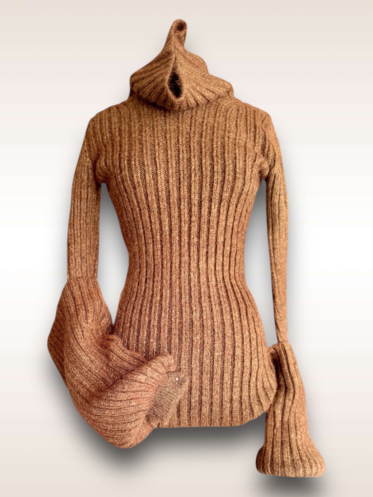 Yohji Yamamoto Knitwear wool rib with large cuffs